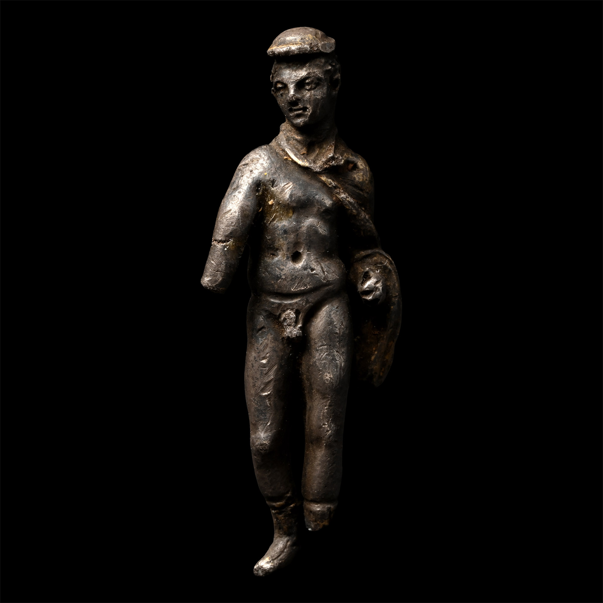 Roman Silver-Gilt Statuette of Mercury