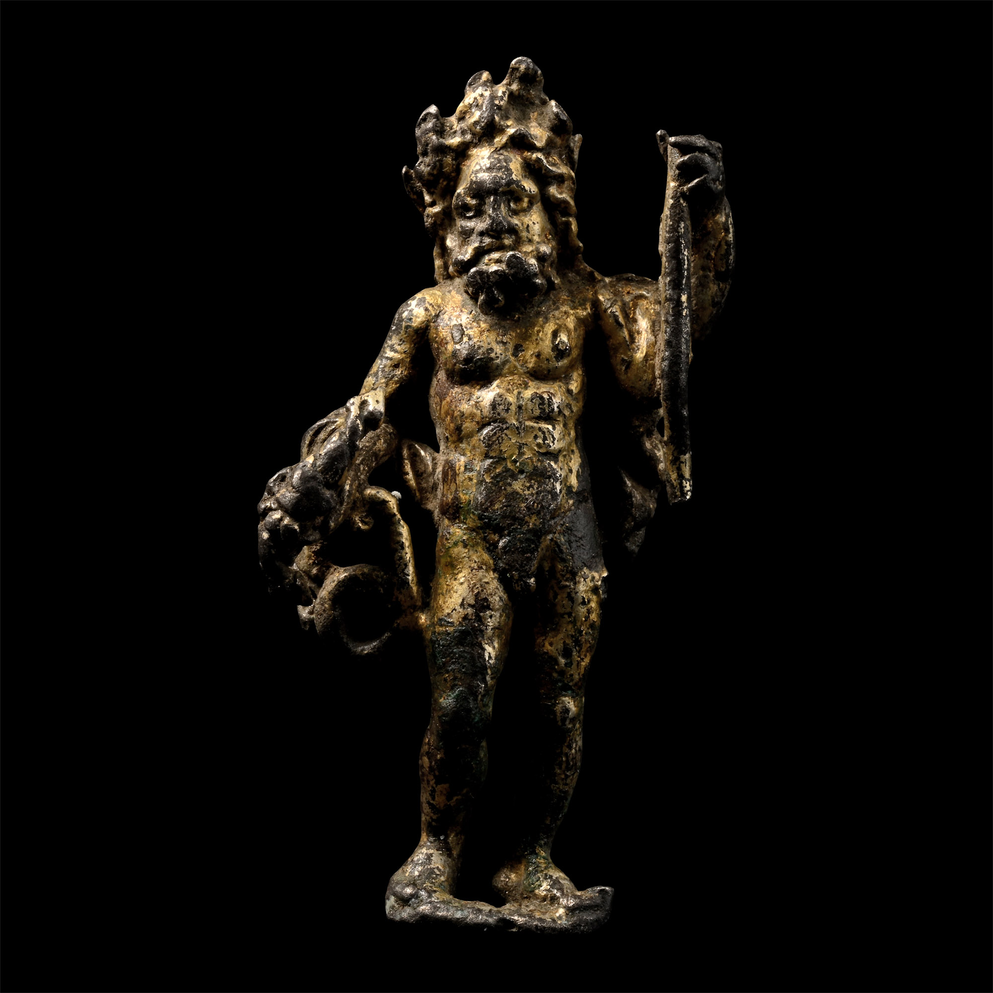 Roman Silver-Gilt Statuette of Jupiter