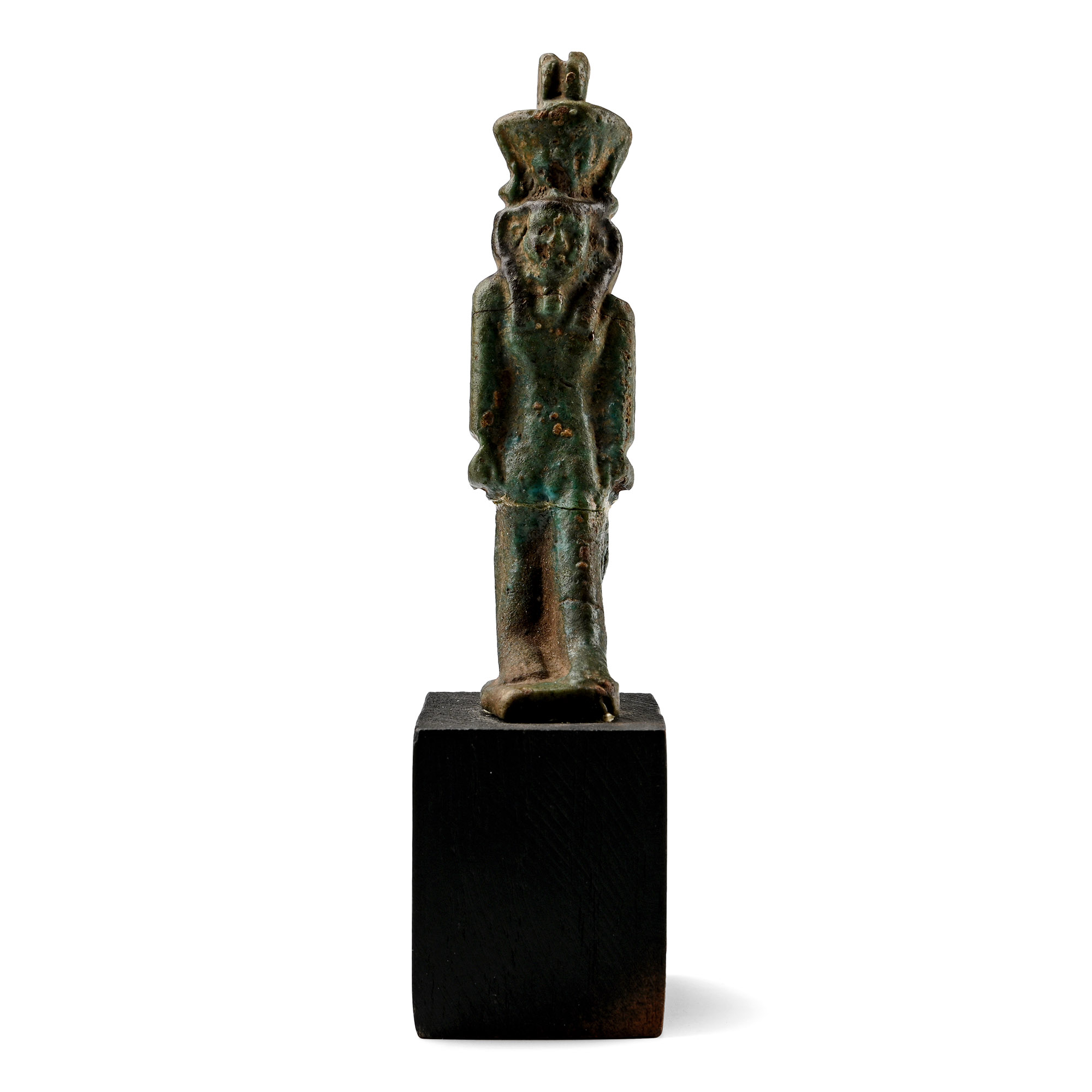 Egyptian Faience Figure of Nefertum