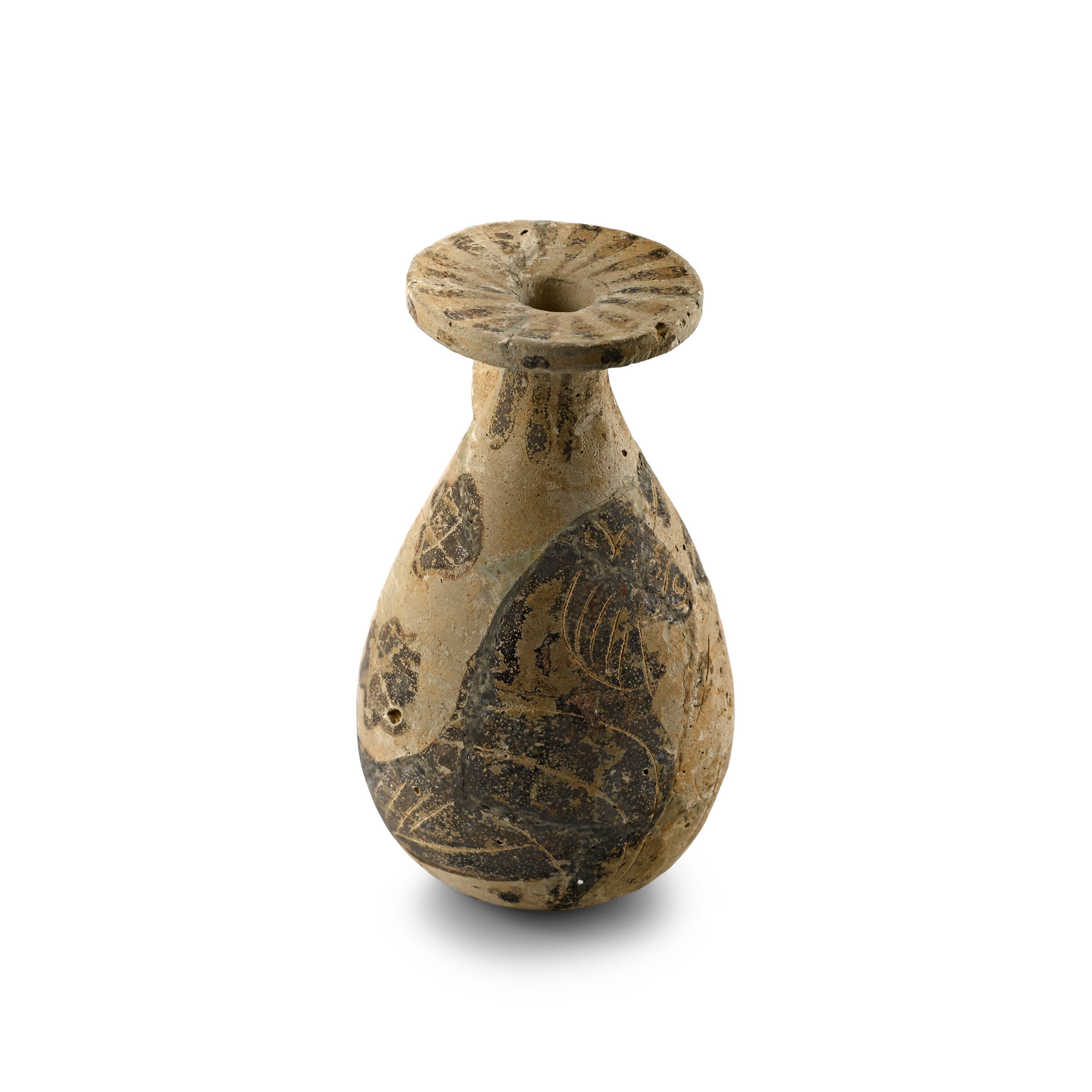 Corinthian Terracotta Black-Figure Alabastron