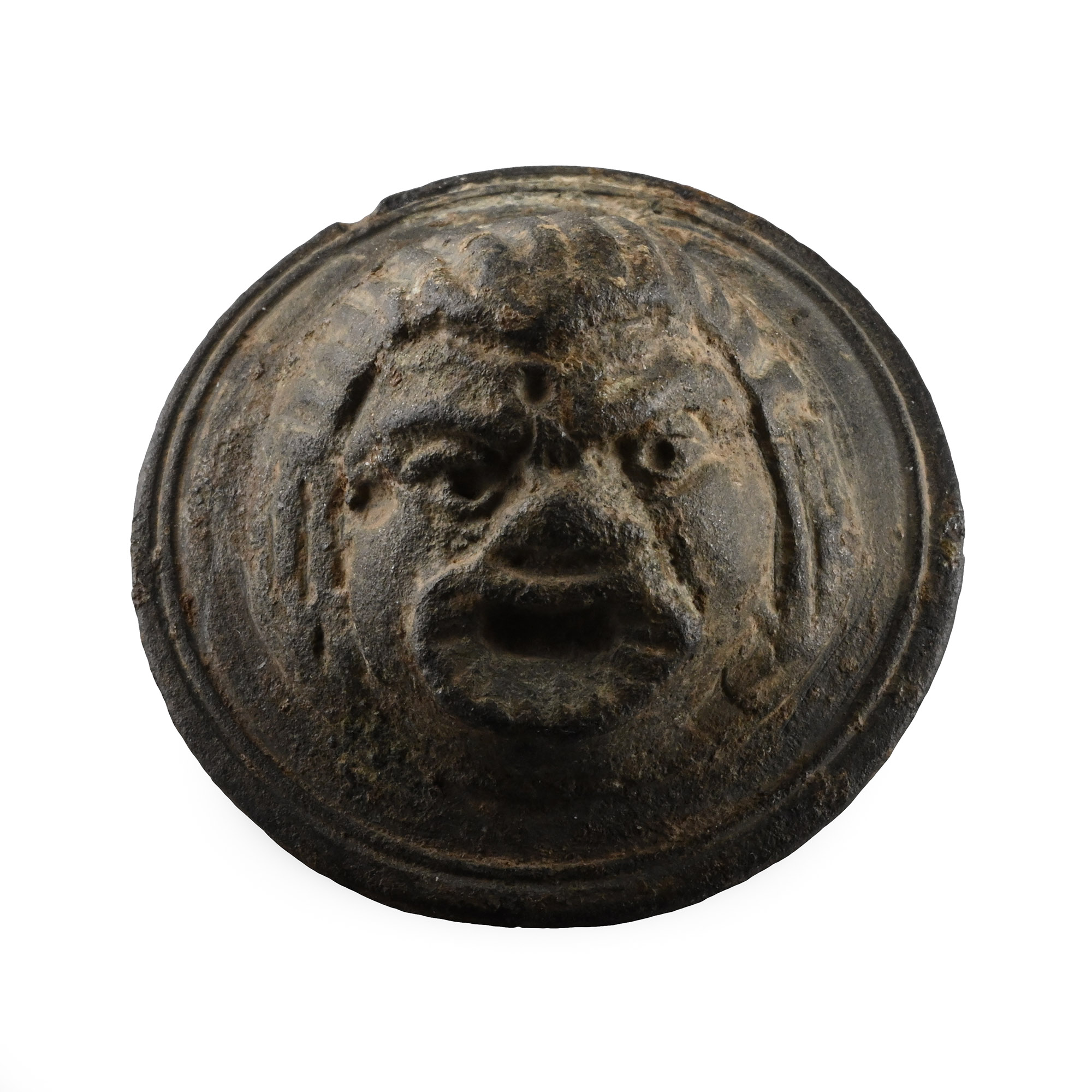 Roman Bronze Applique of Actor's Mask