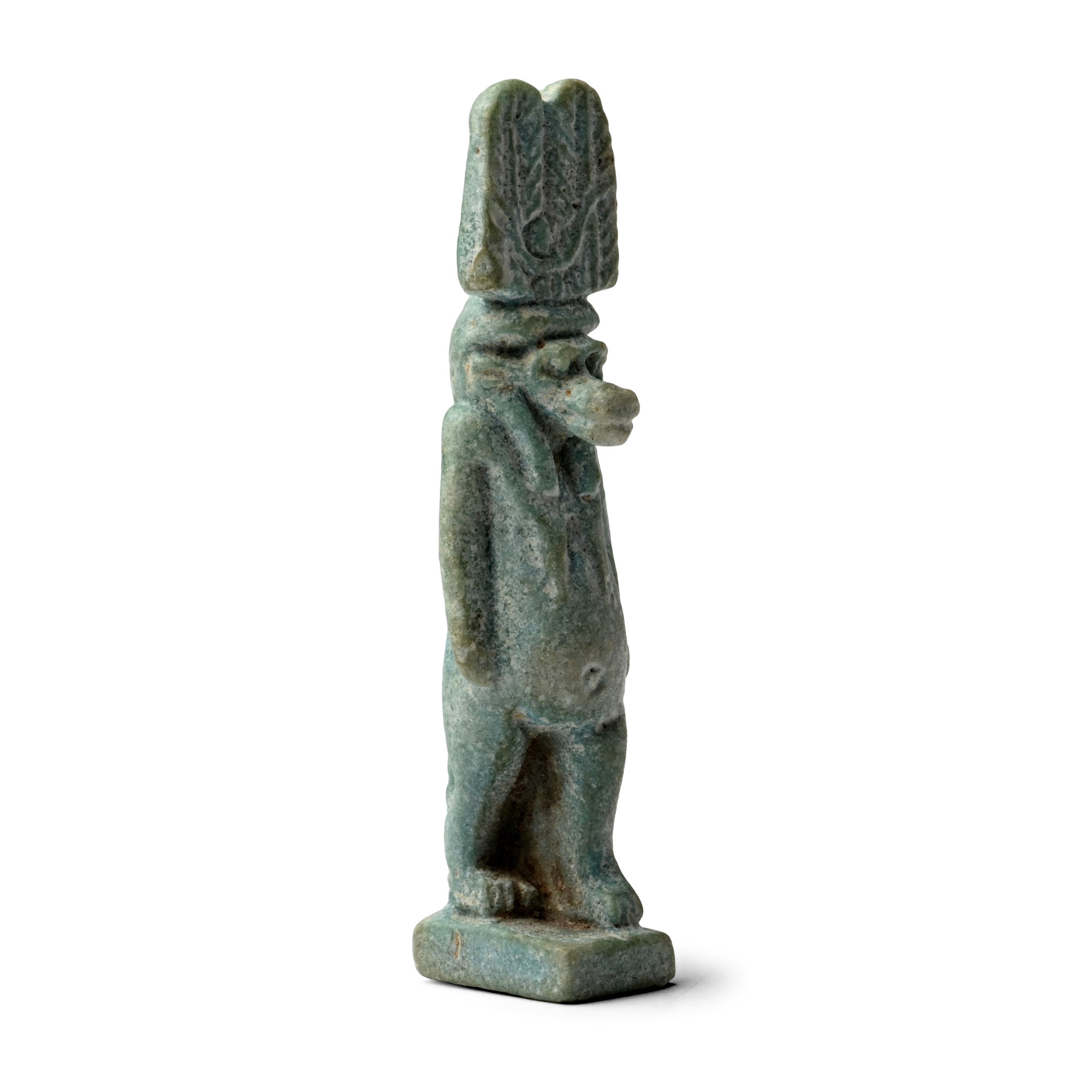 Egyptian Blue Faience Amulet Representing Taweret