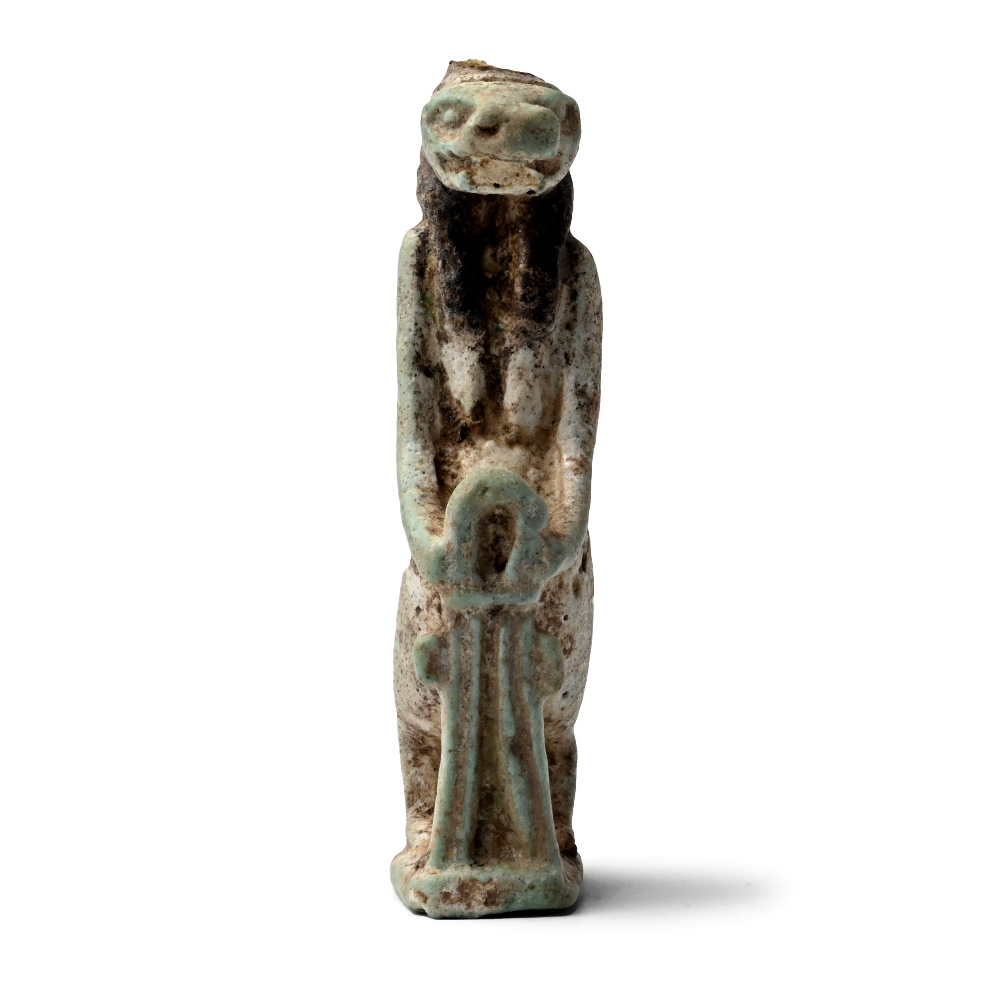 Egyptian Faience Amulet Representing Sobek