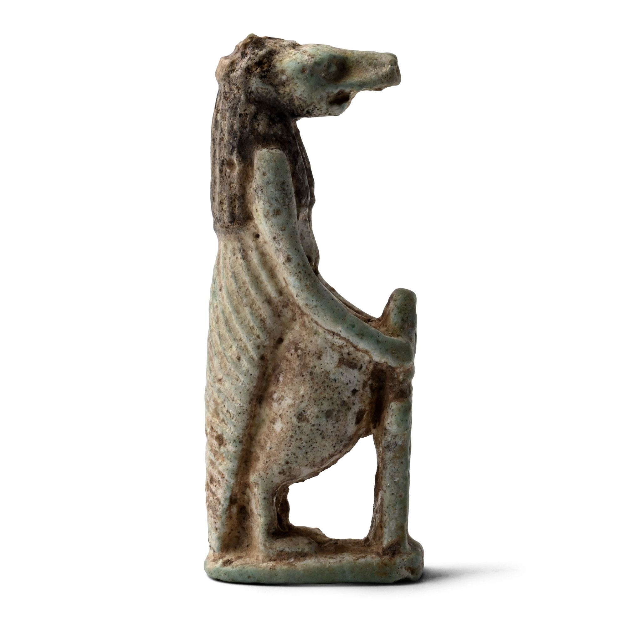 Egyptian Faience Amulet Representing Sobek