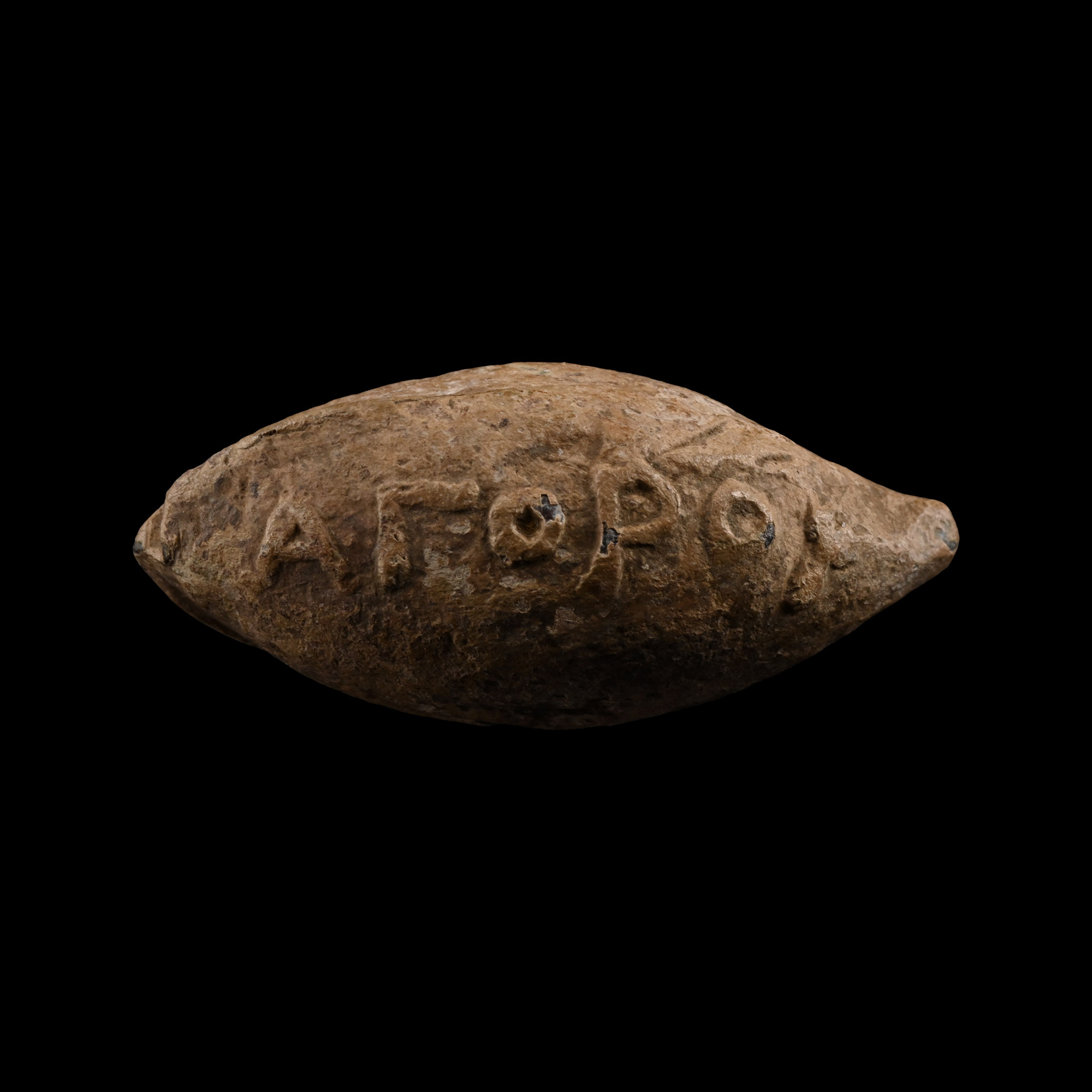 Greek Slingshot with Inscription