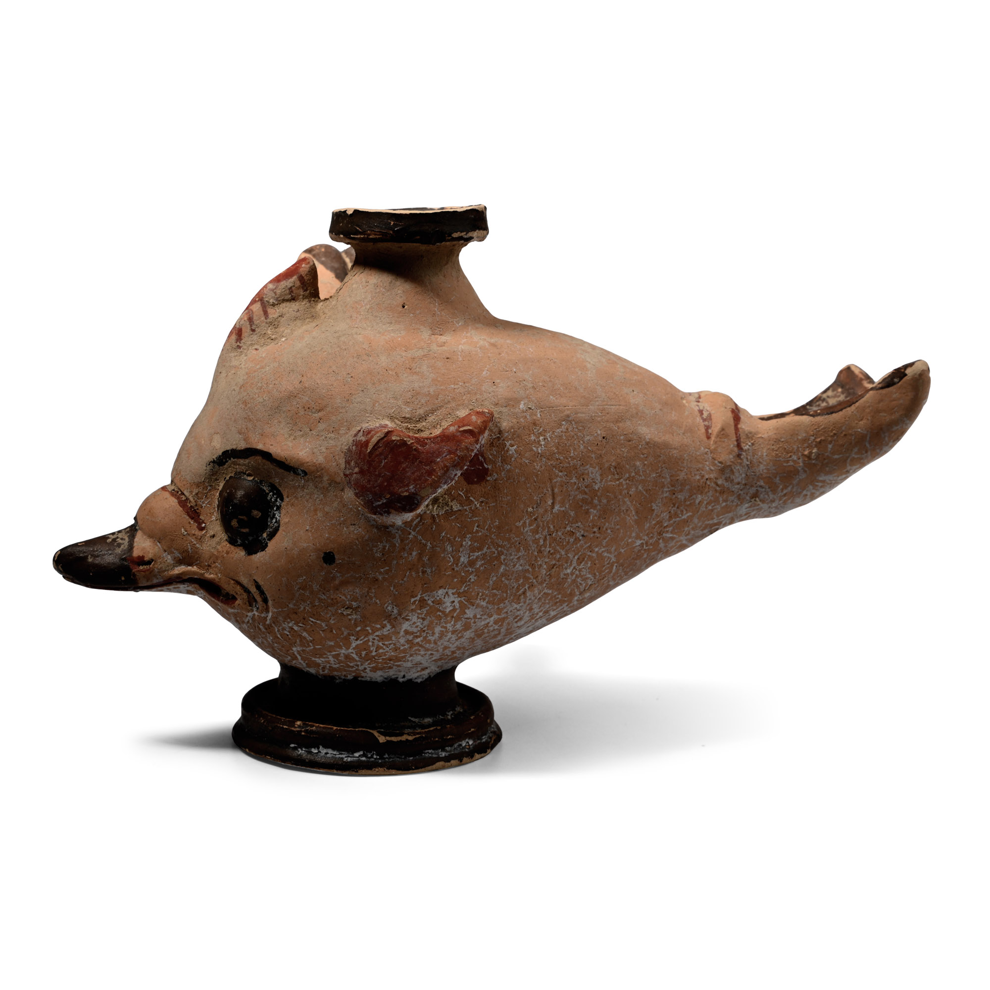 Greek Tarentine Jug in the Shape of a Dolphin