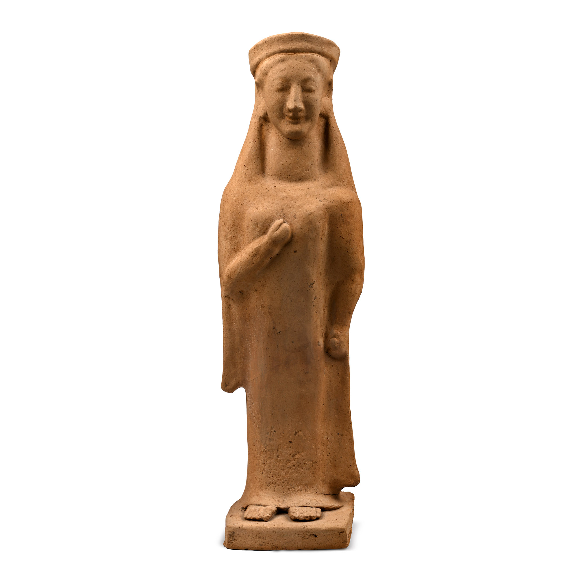 Large Greek Terracotta Figure of a Kore