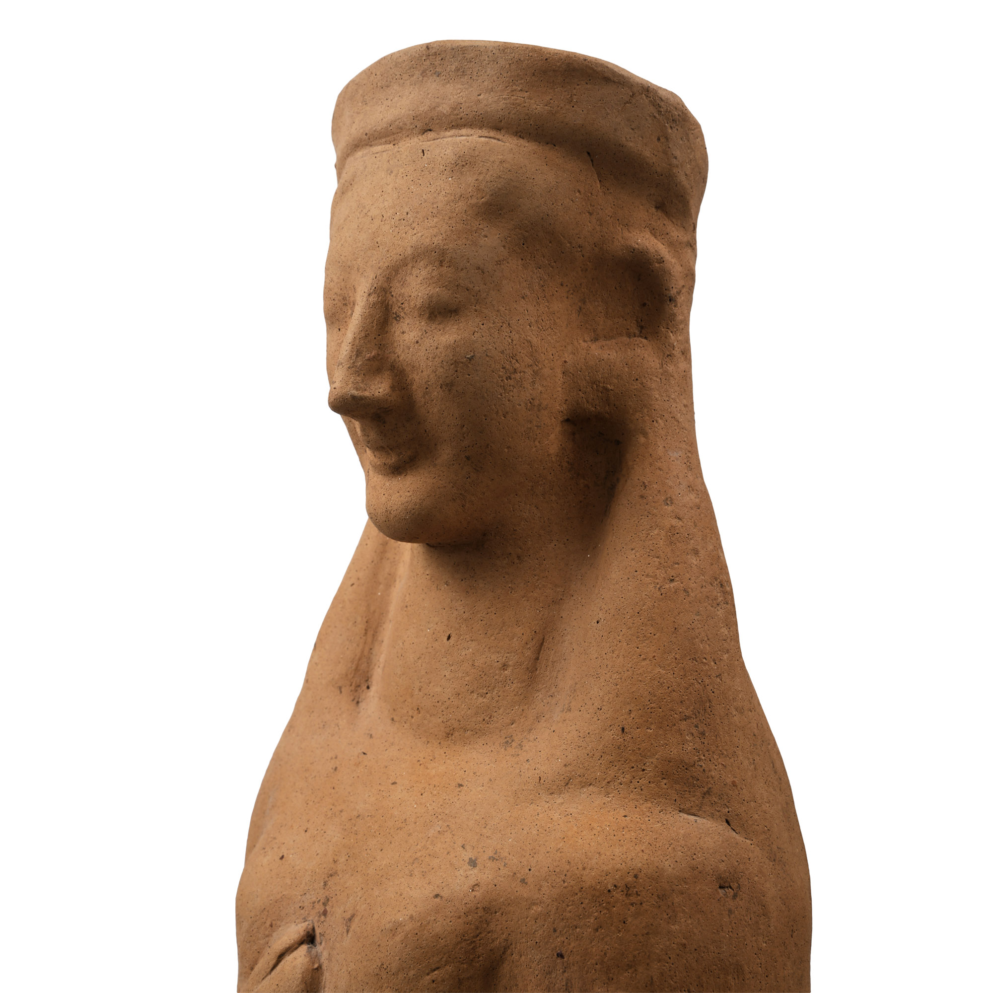 Large Greek Terracotta Figure of a Kore