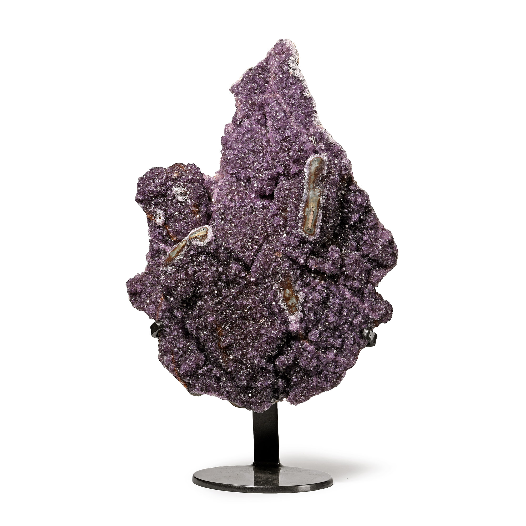 Deep Purple Amethyst Crystal Cluster Formation