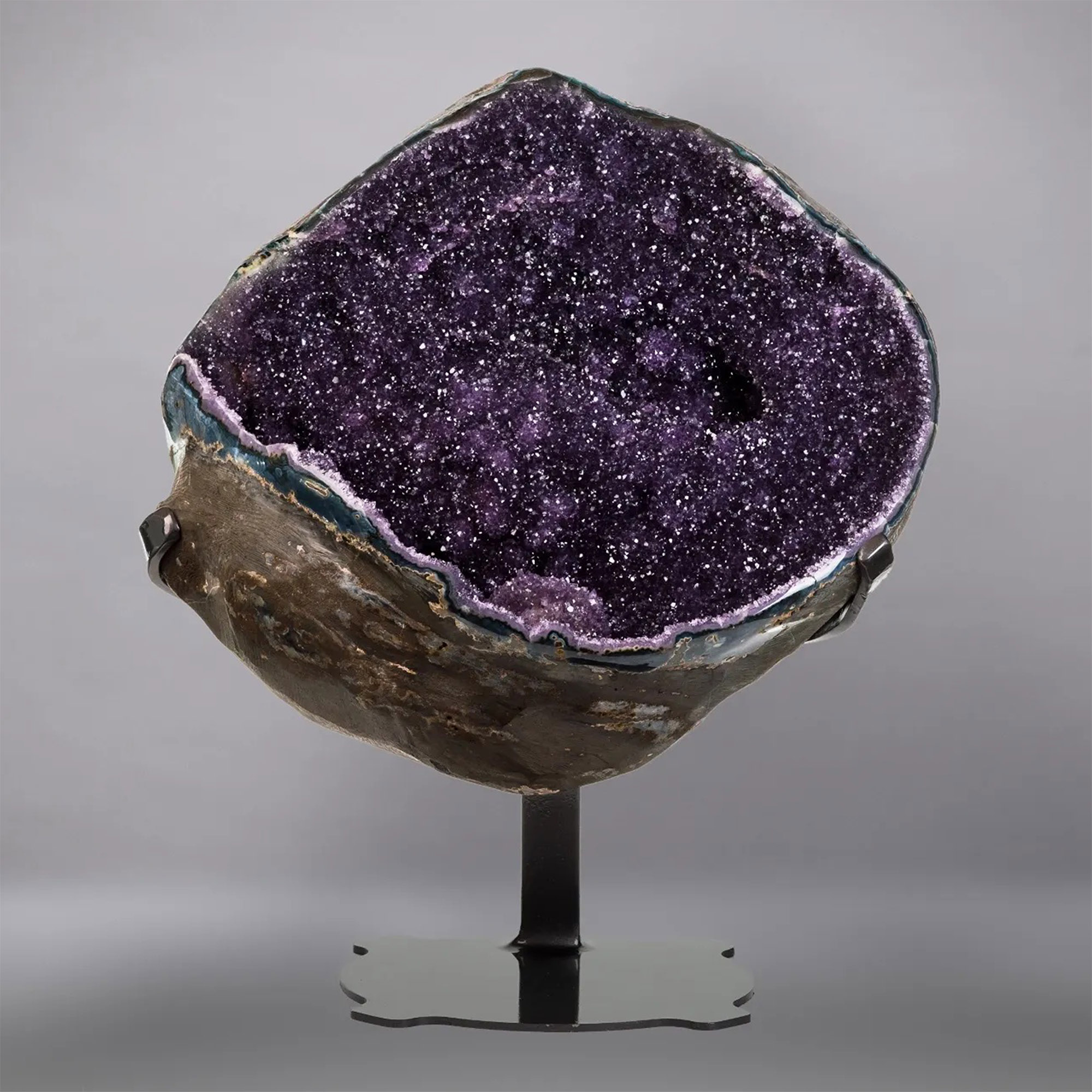 Large Spherical Amethyst Crystal Geode