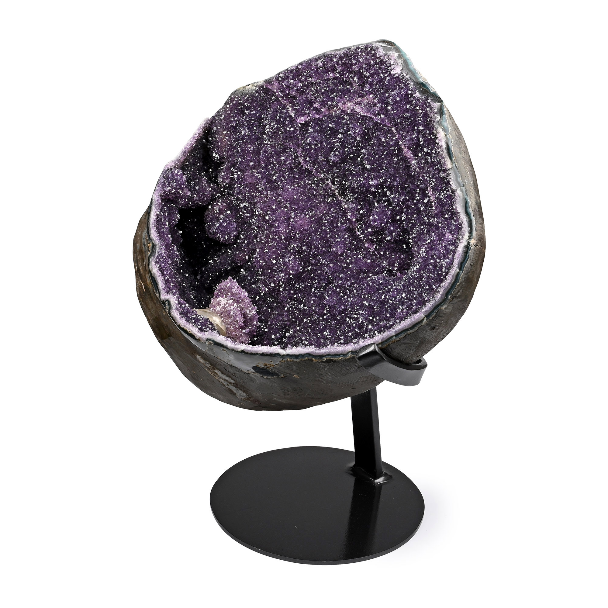 Large Spherical Amethyst Crystal Geode