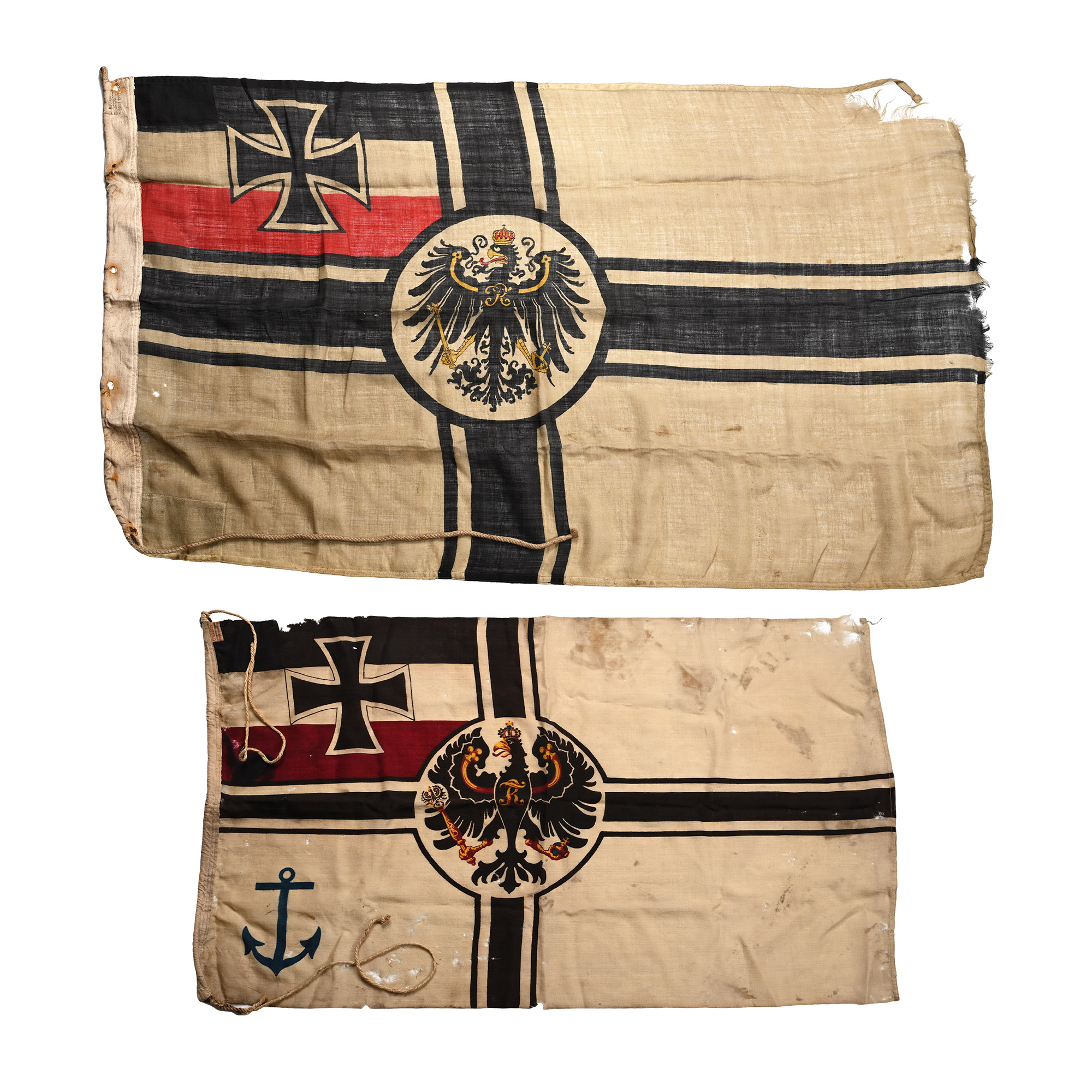 German WWI SM U-120 U-Boat Clock, Flag Sock and Flags