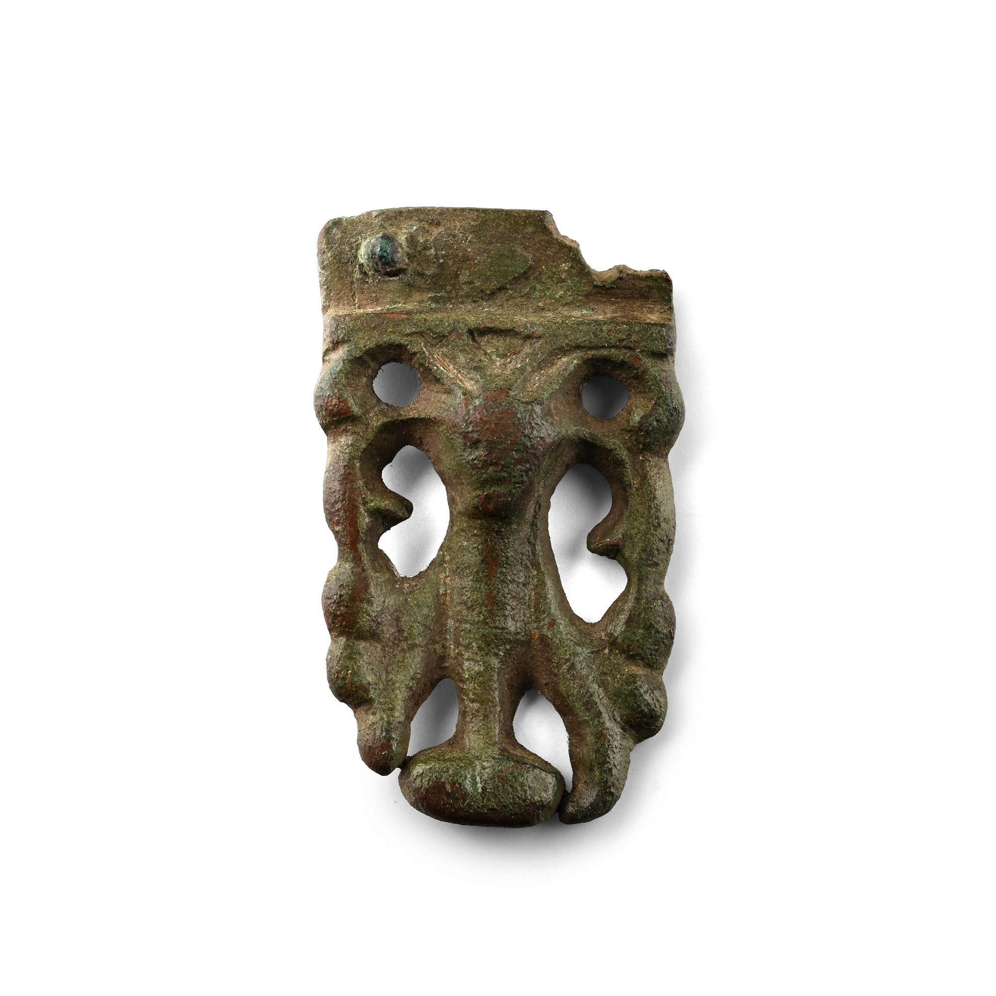 Anglo-Saxon Bronze Tongue-Shaped Strap End