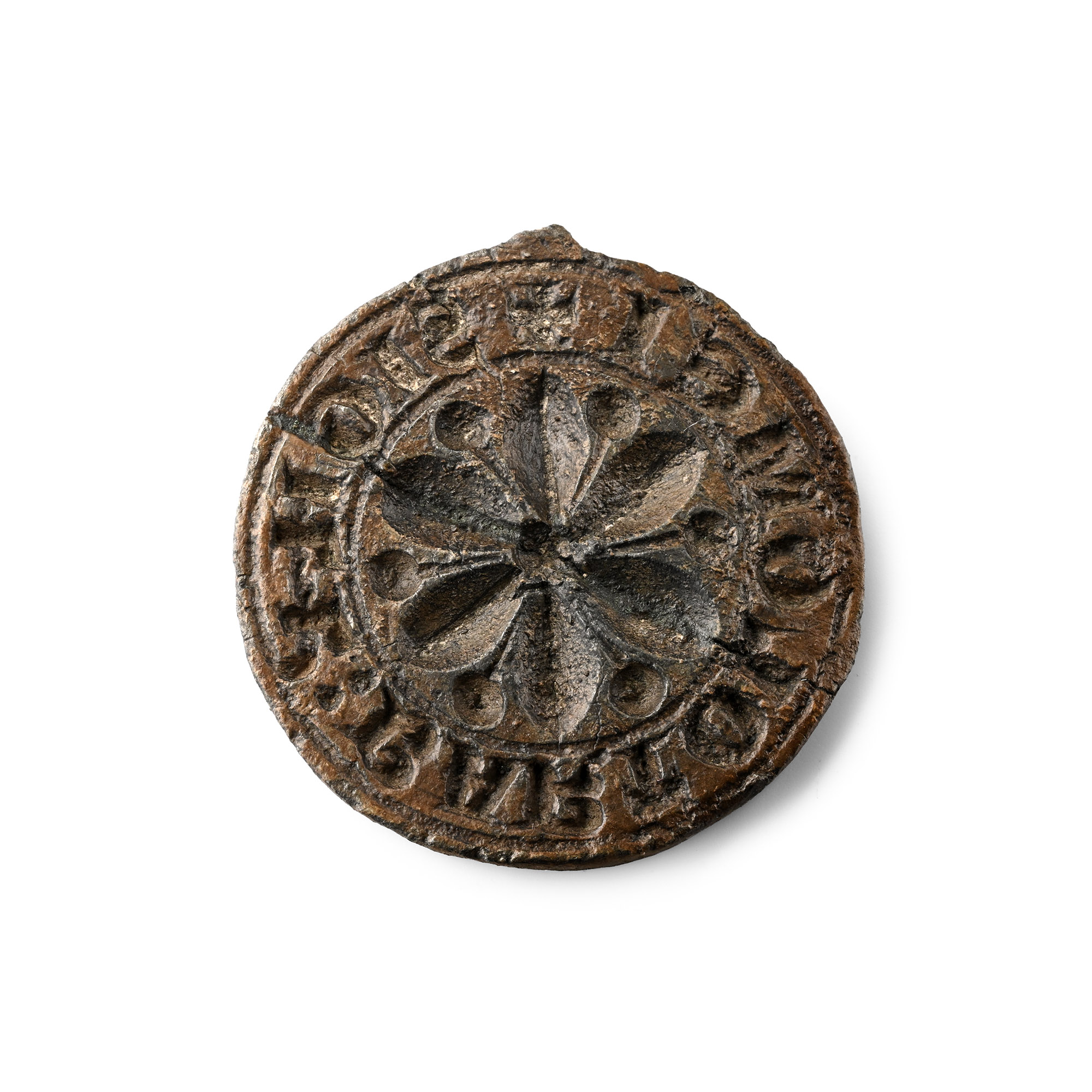 Large Medieval Lead Seal Matrix of Bartolomeus