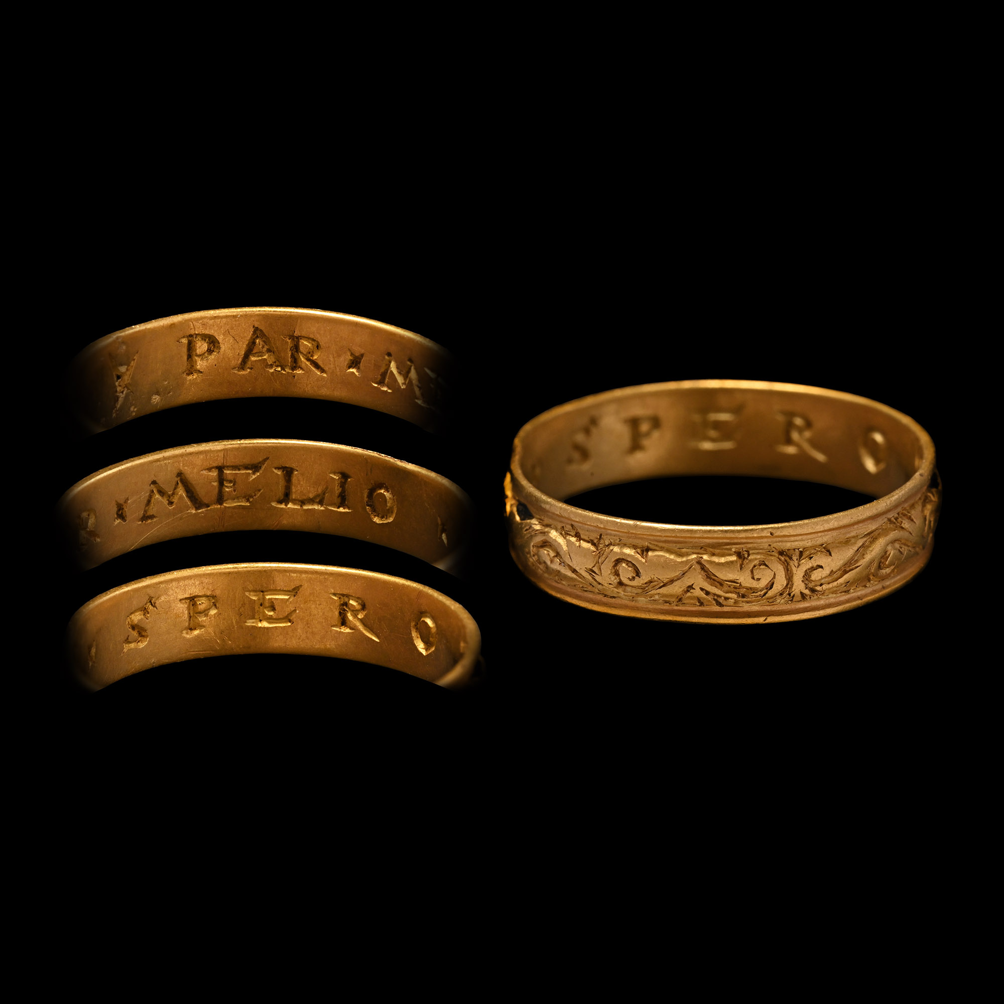 Stuart Gold 'I Hope for the Best' Posy Ring