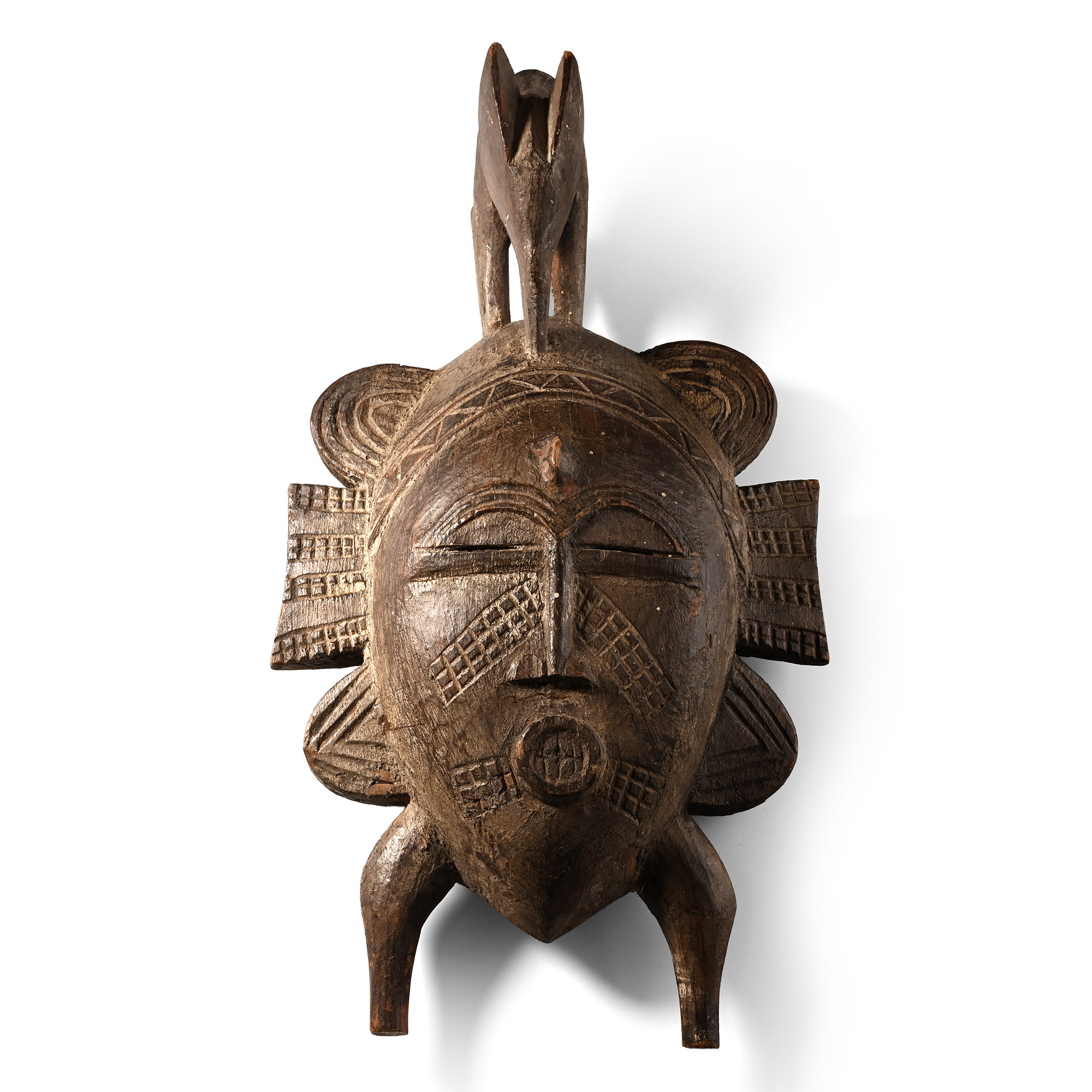 African Wooden Ceremonial Face Mask