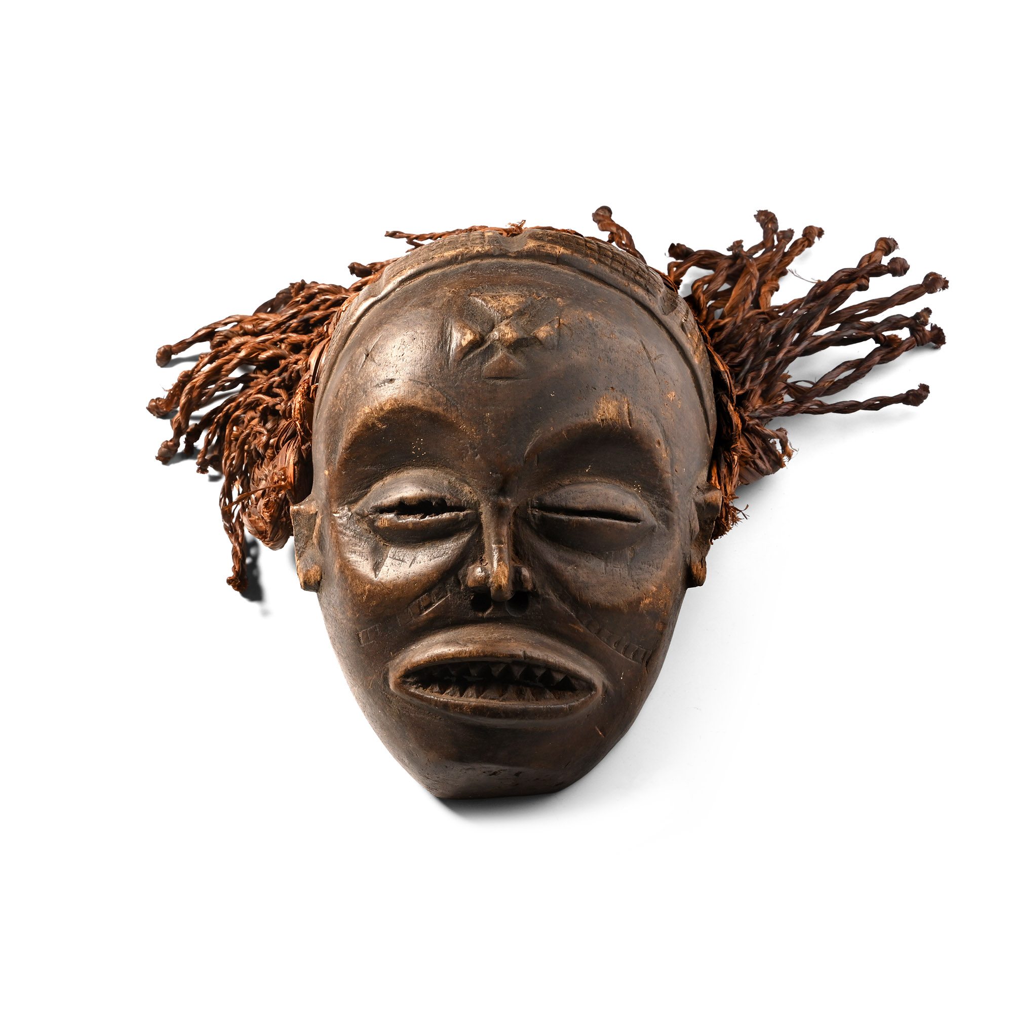 African Wooden Ceremonial Face Mask