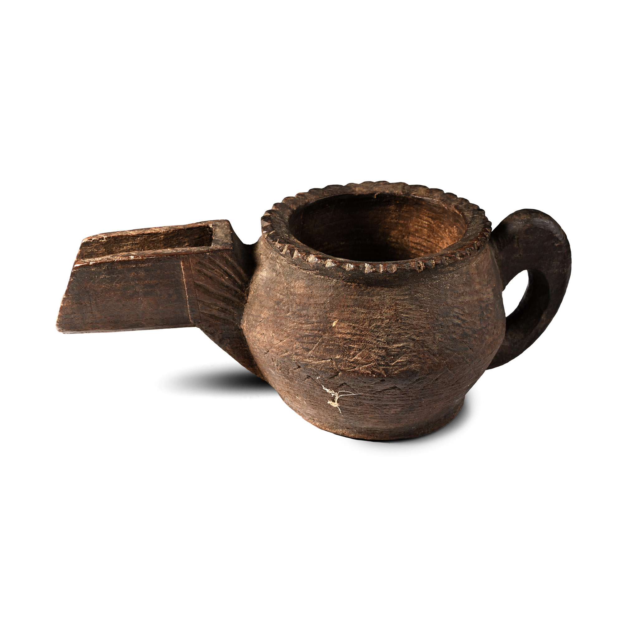 African Wooden Water Jug