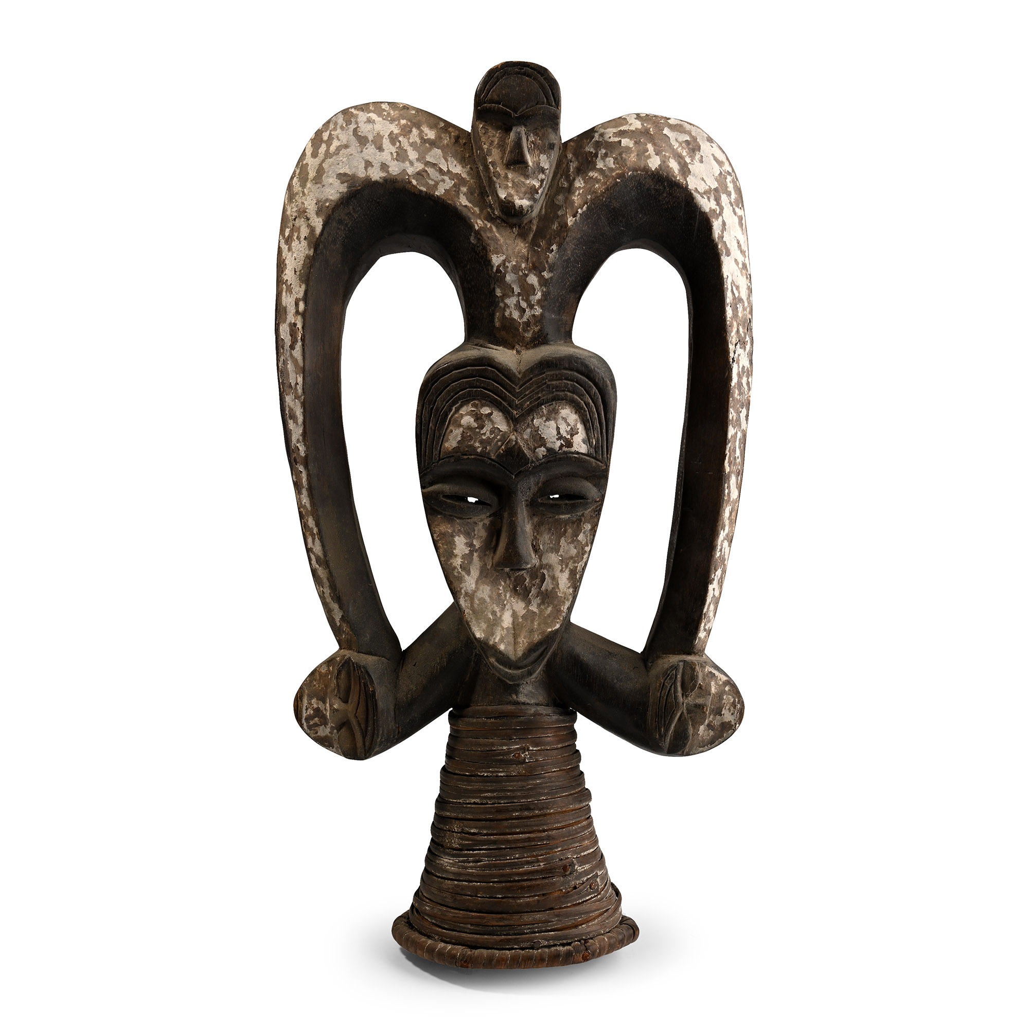 African Wooden Ceremonial 'Forest Spirit' Face Mask