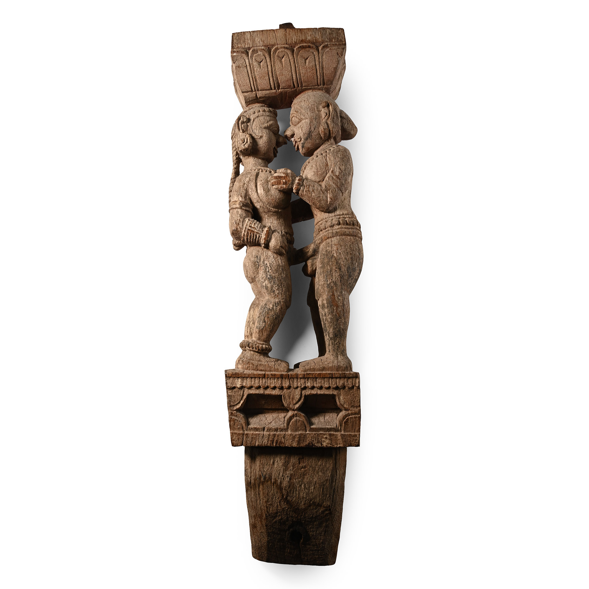 Indian Erotic Wood Carving