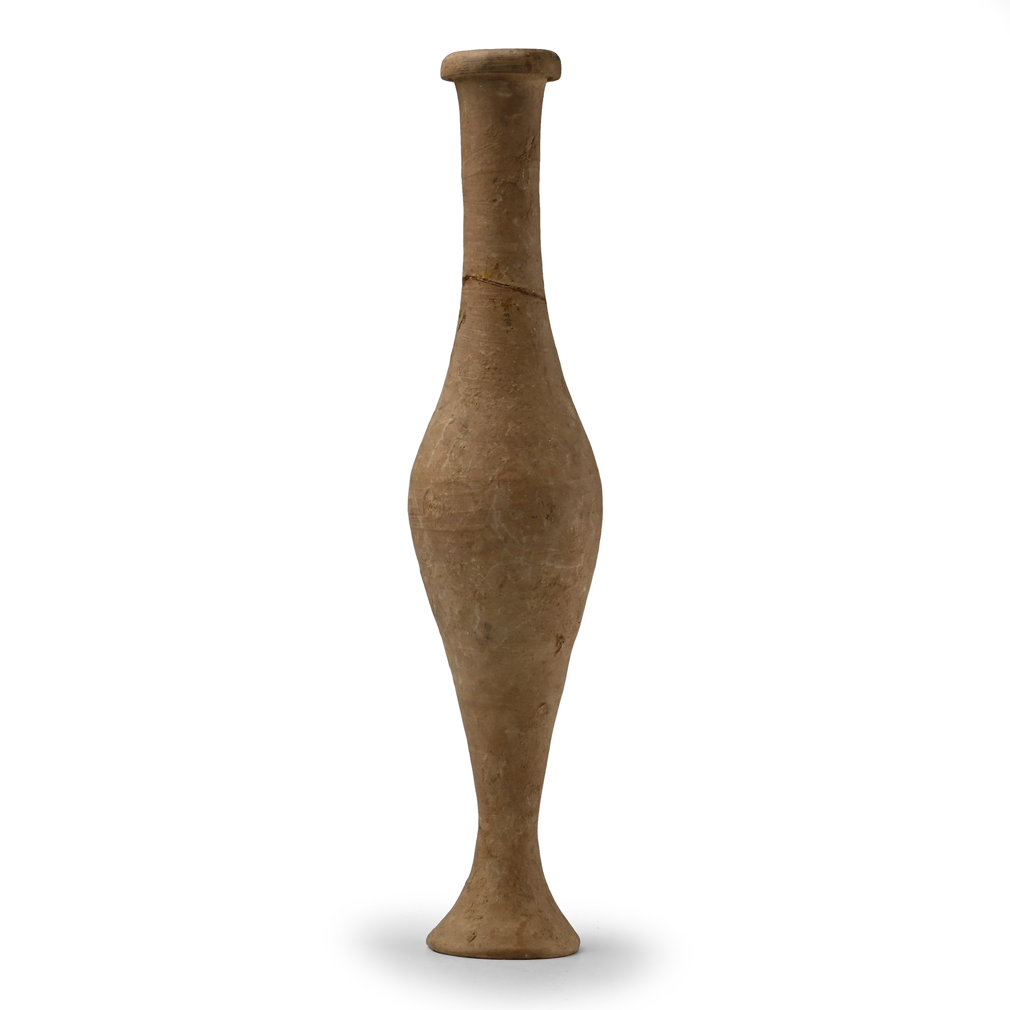Large Hellenistic Terracotta Spindle Flask