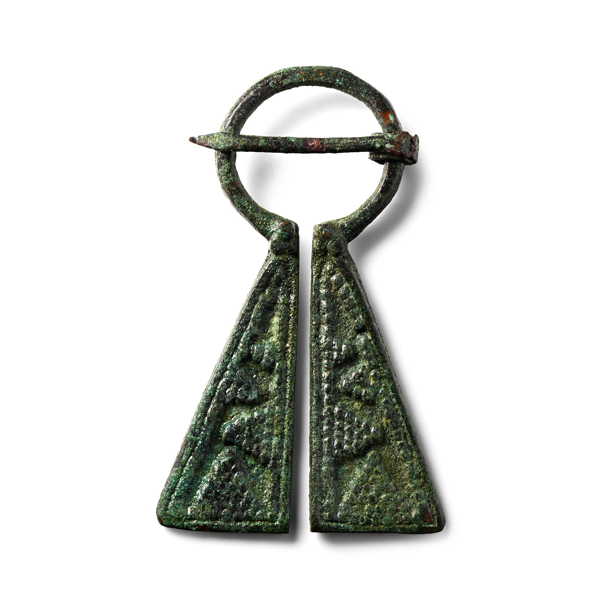 Viking Inspired Bronze Omega Brooch