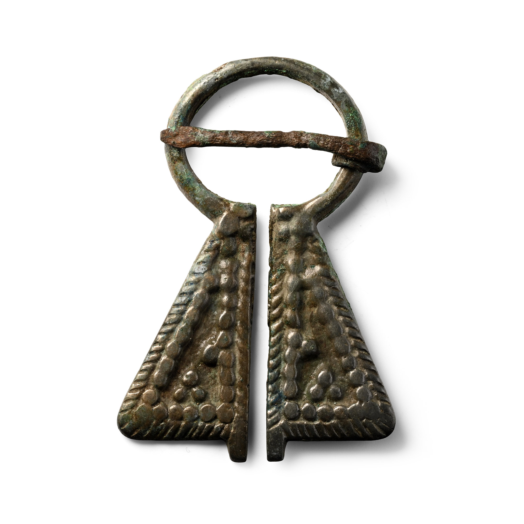 Viking Inspired Bronze Omega Brooch