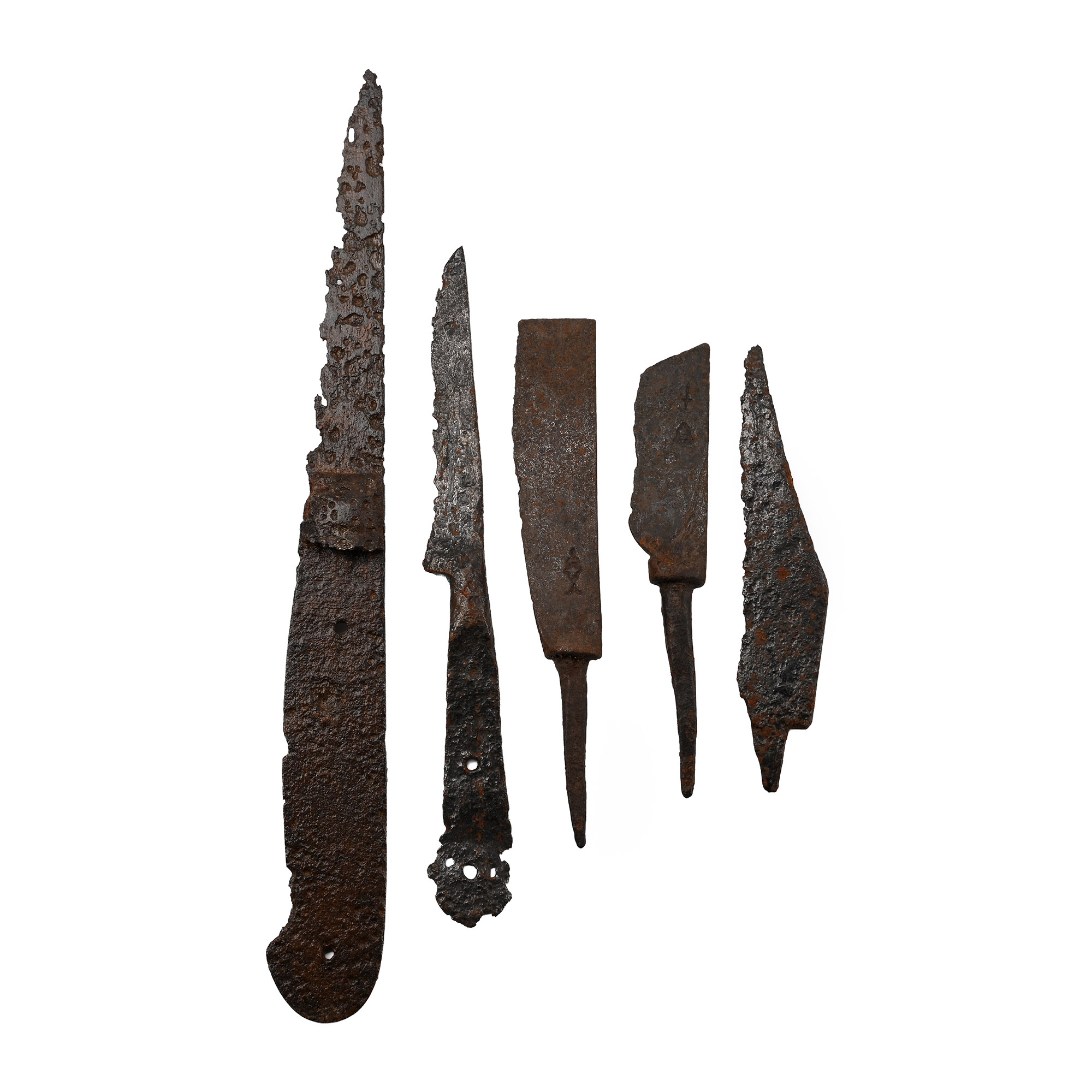 Medieval Iron Knife Group