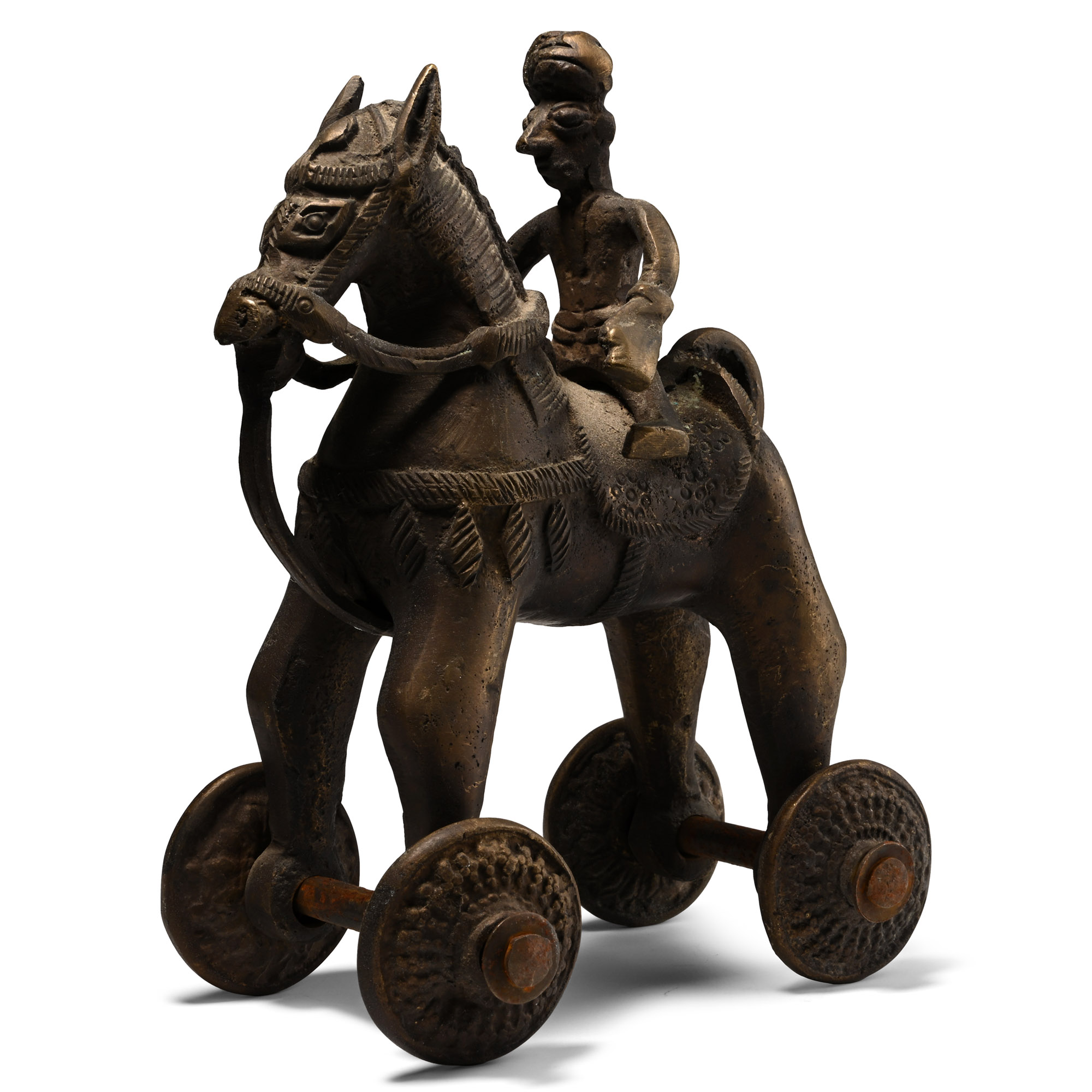 African Bronze Figure on Horseback