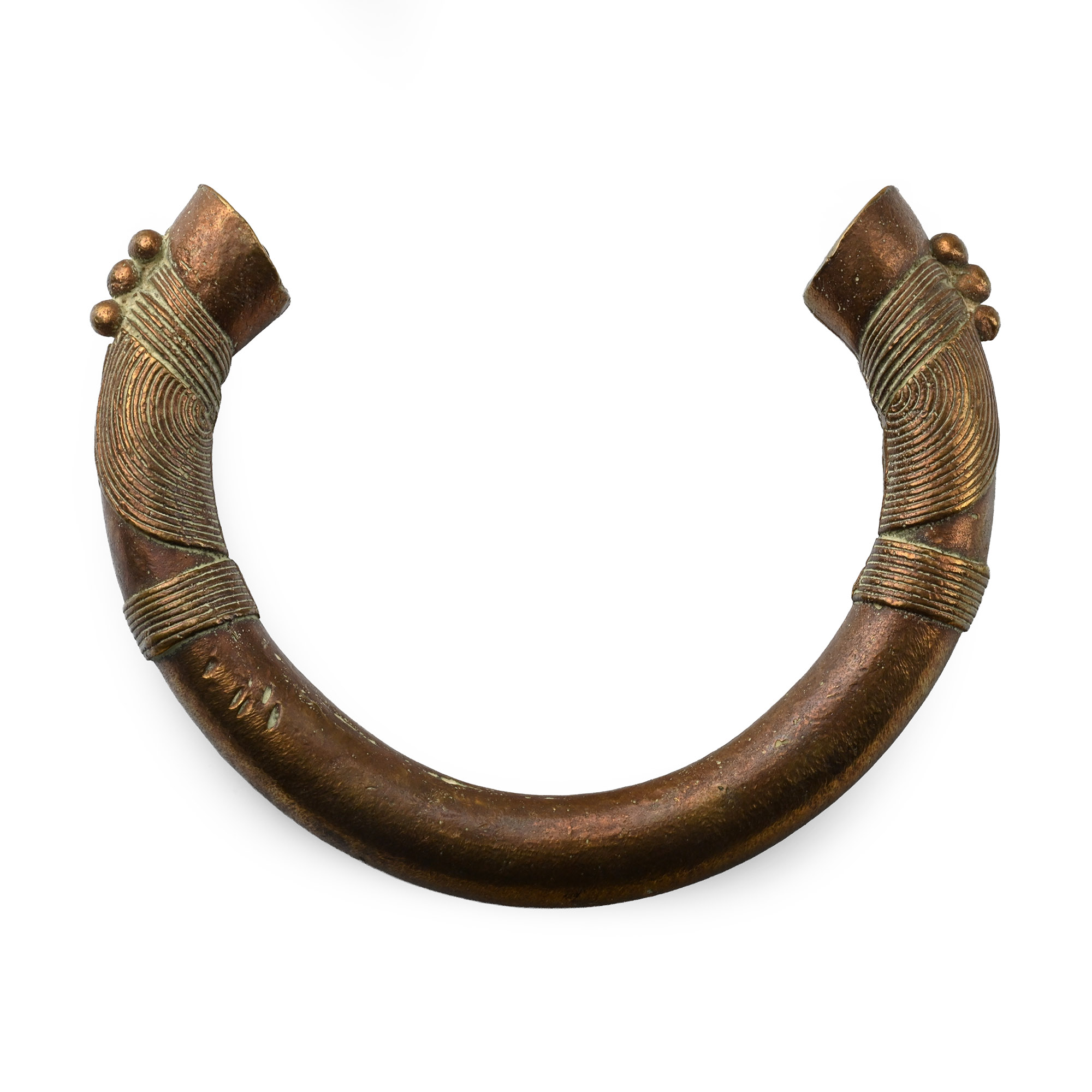 African Brass Manilla Slave Bracelet