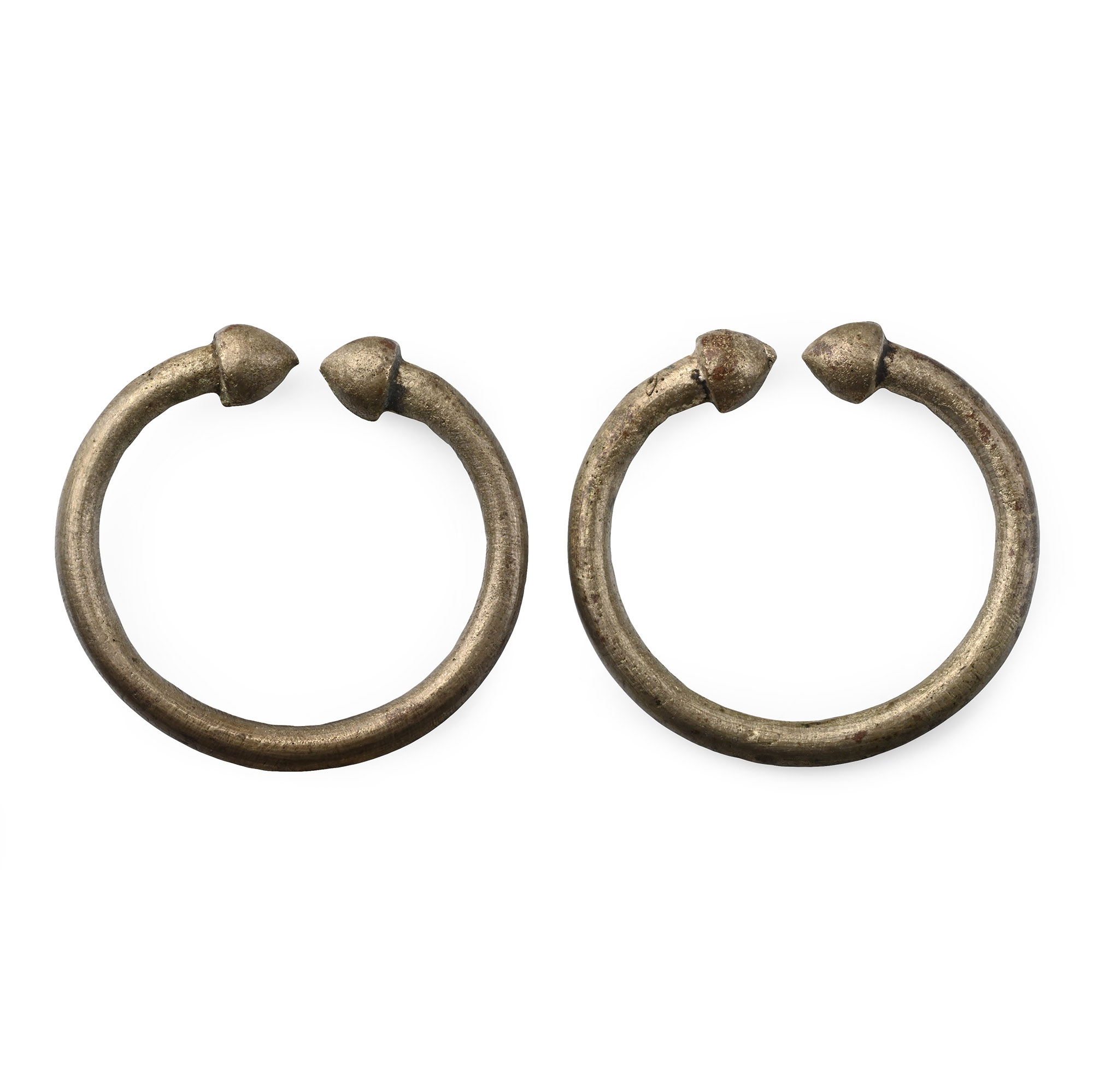 African Brass Kano Bracelet Pair
