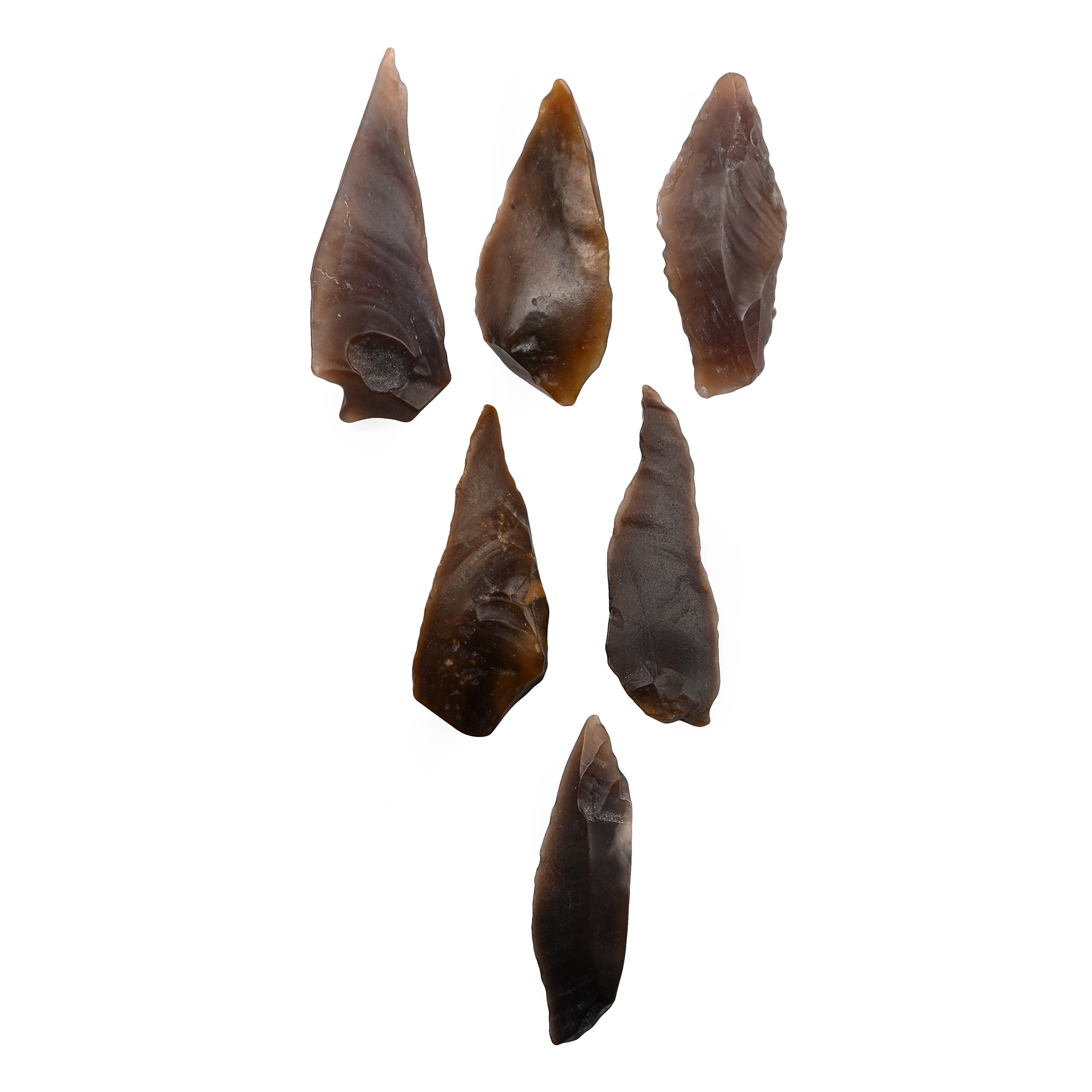Stone Age Knapped Flint Projectile Point Collection