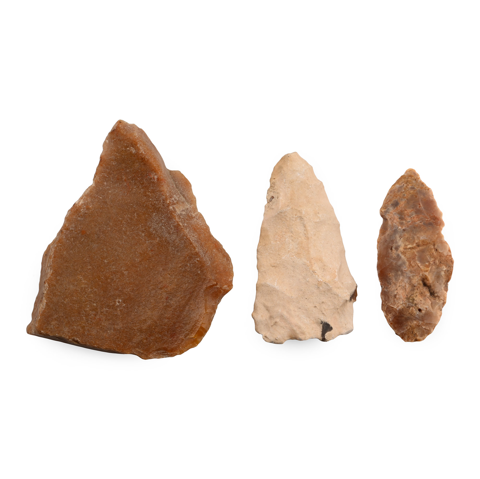 Knapped Arrowhead and Mousterian Chert Borer Group