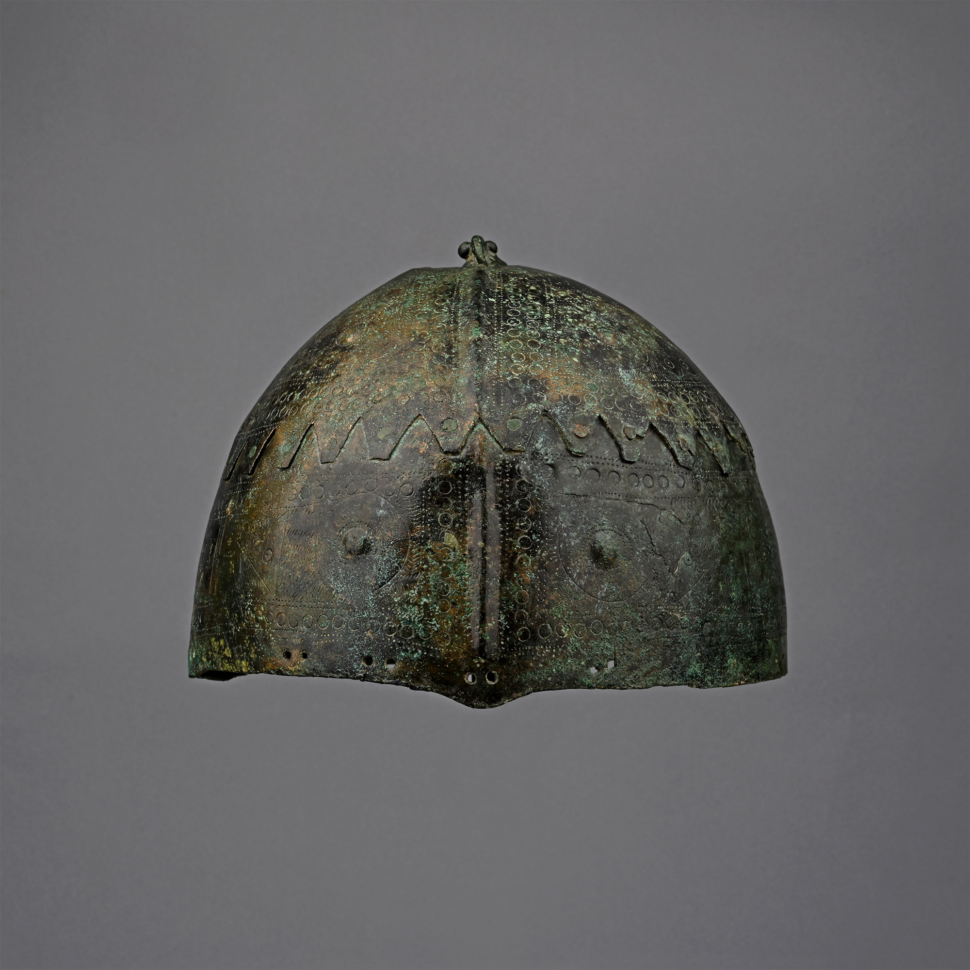 Highly Decorated Caucasian Bronze Helmet