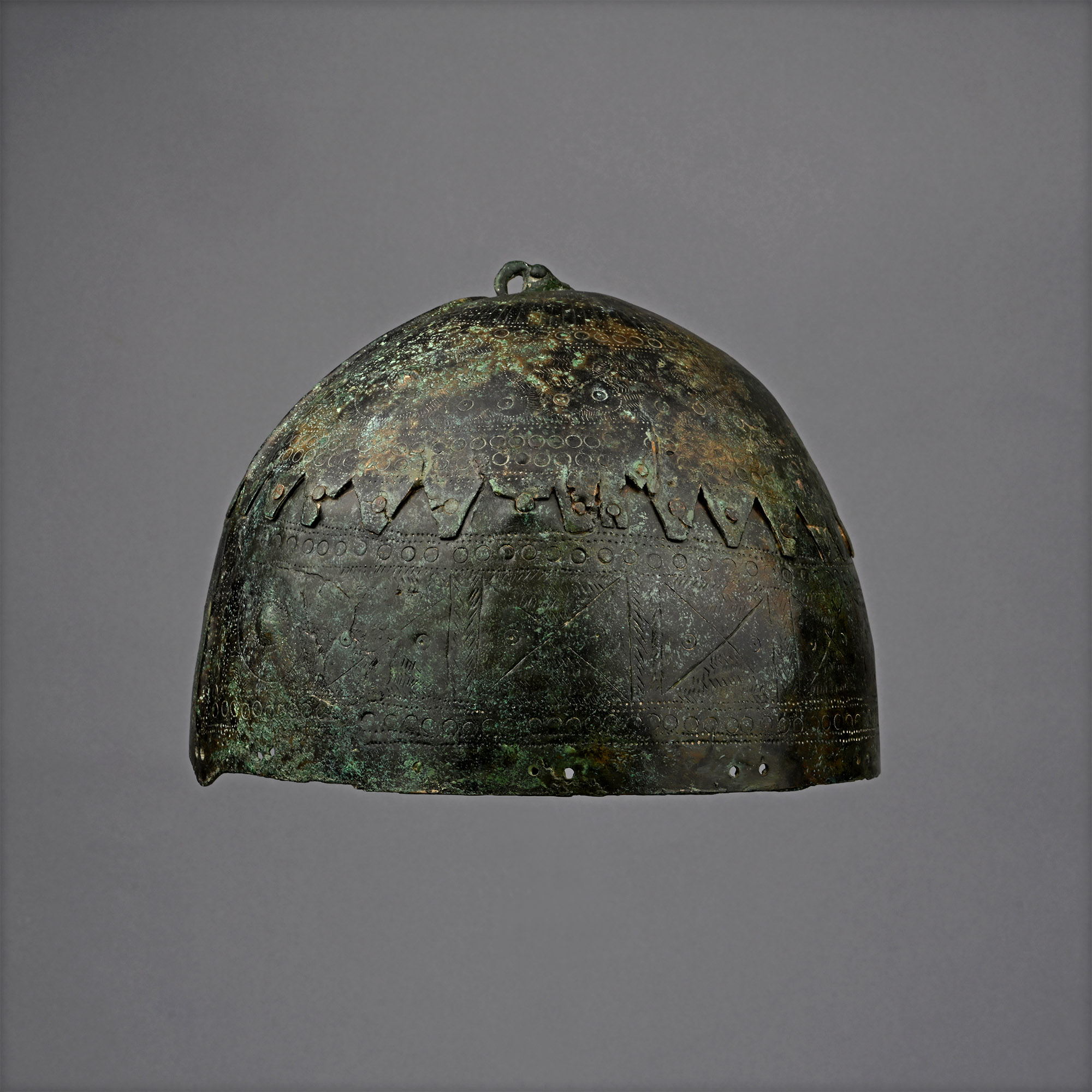 Highly Decorated Caucasian Bronze Helmet