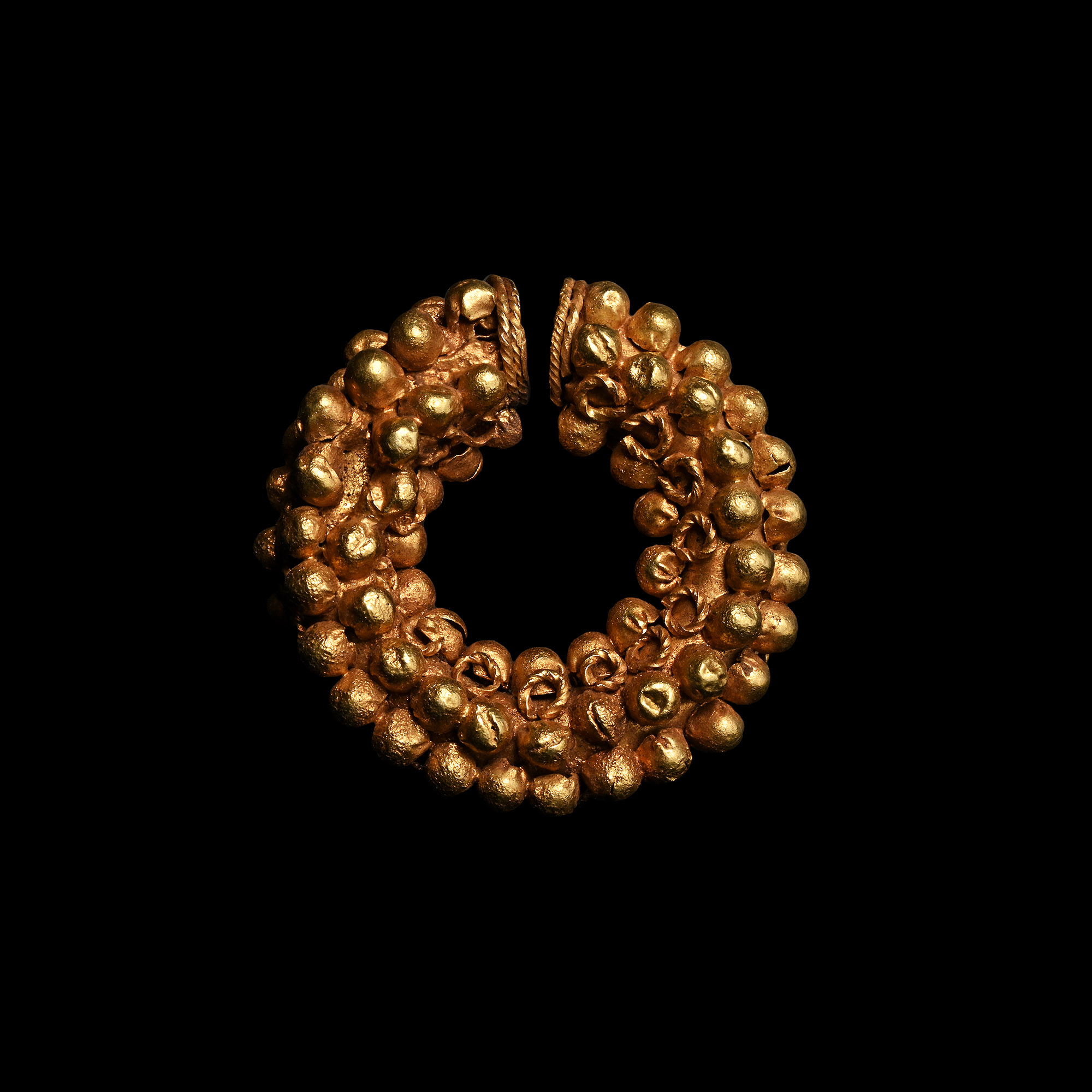 Etruscan Gold Leech Earring