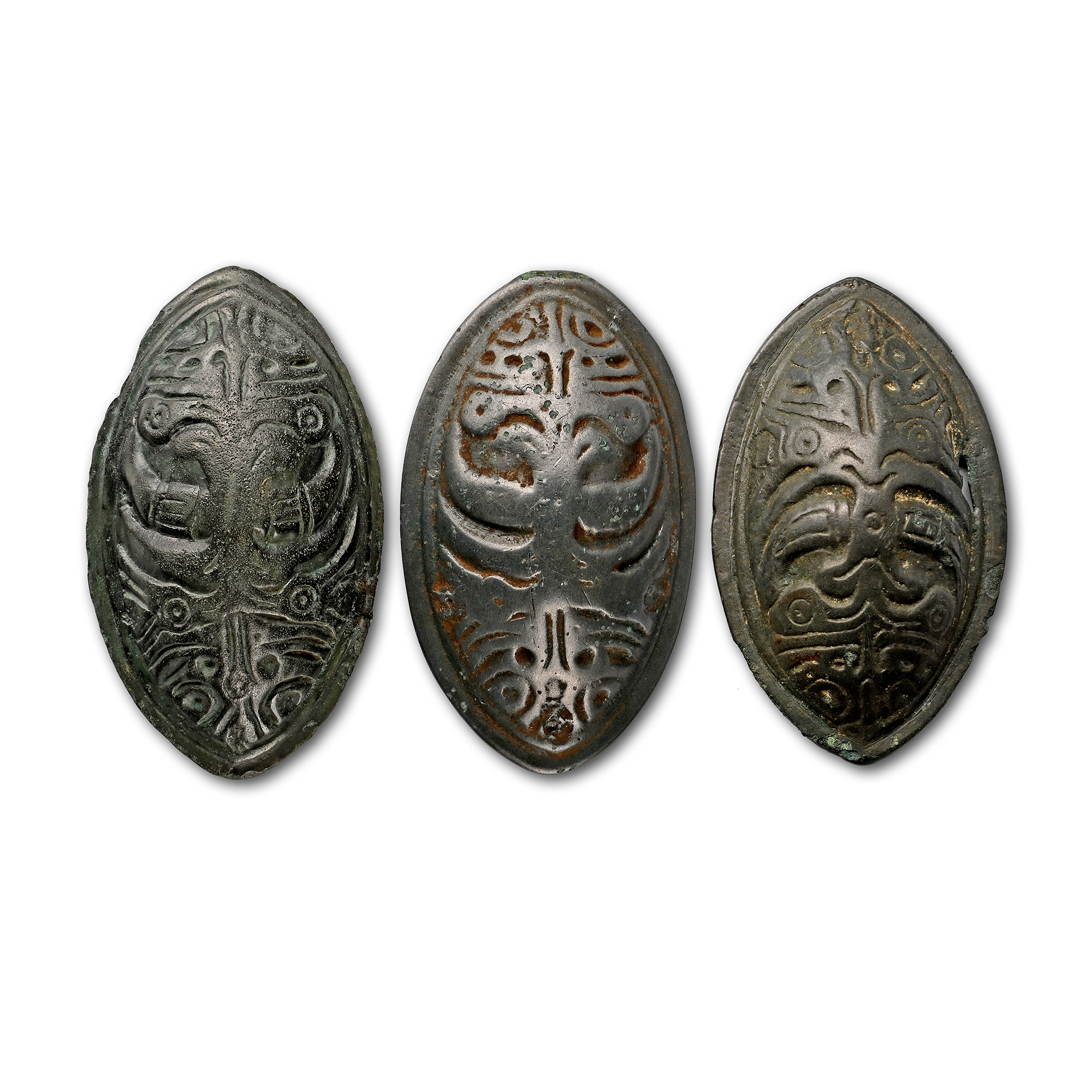 Viking Age Bronze Tortoise-Type Brooch Group