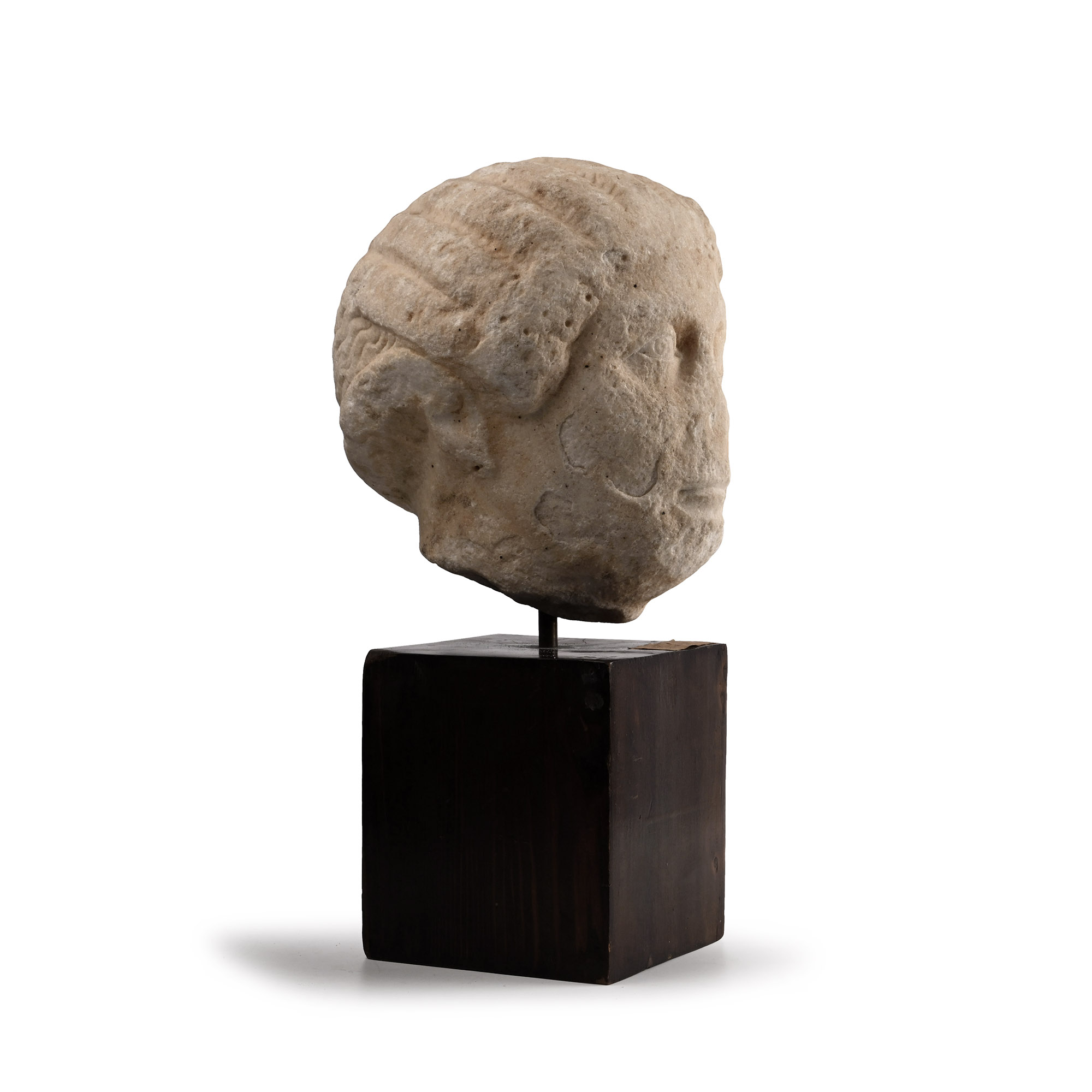Roman Marble Head of a Woman