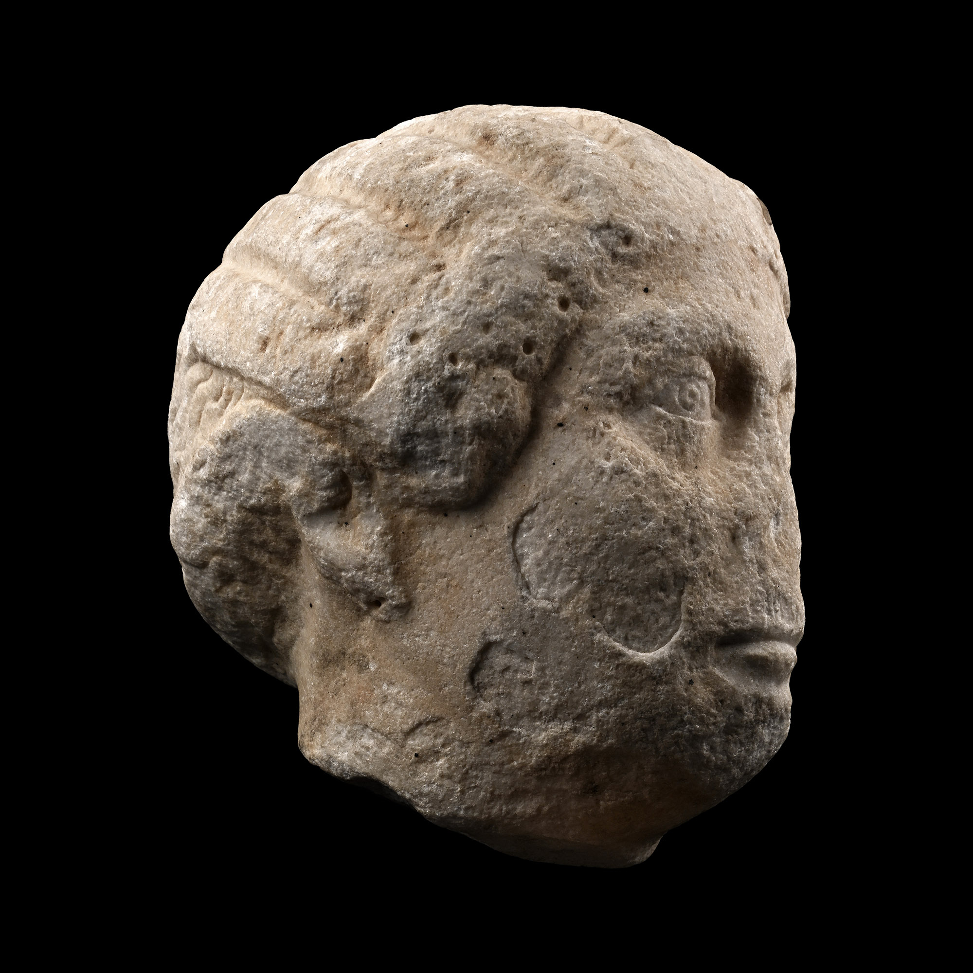 Roman Marble Head of a Woman