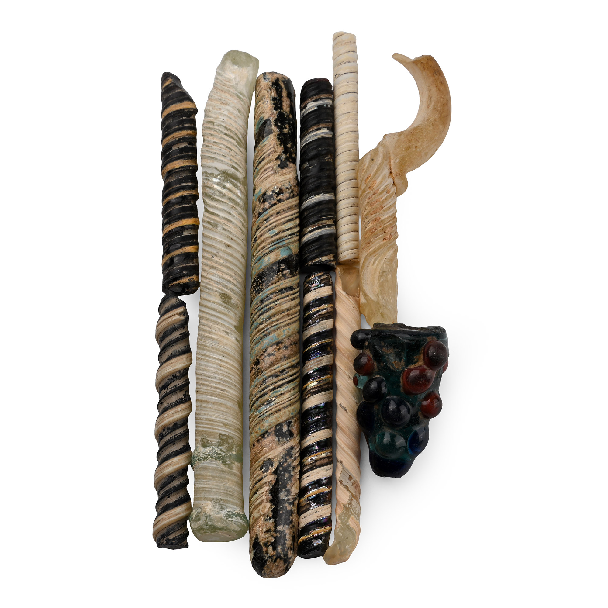 Roman Glass Stirring Rod Group