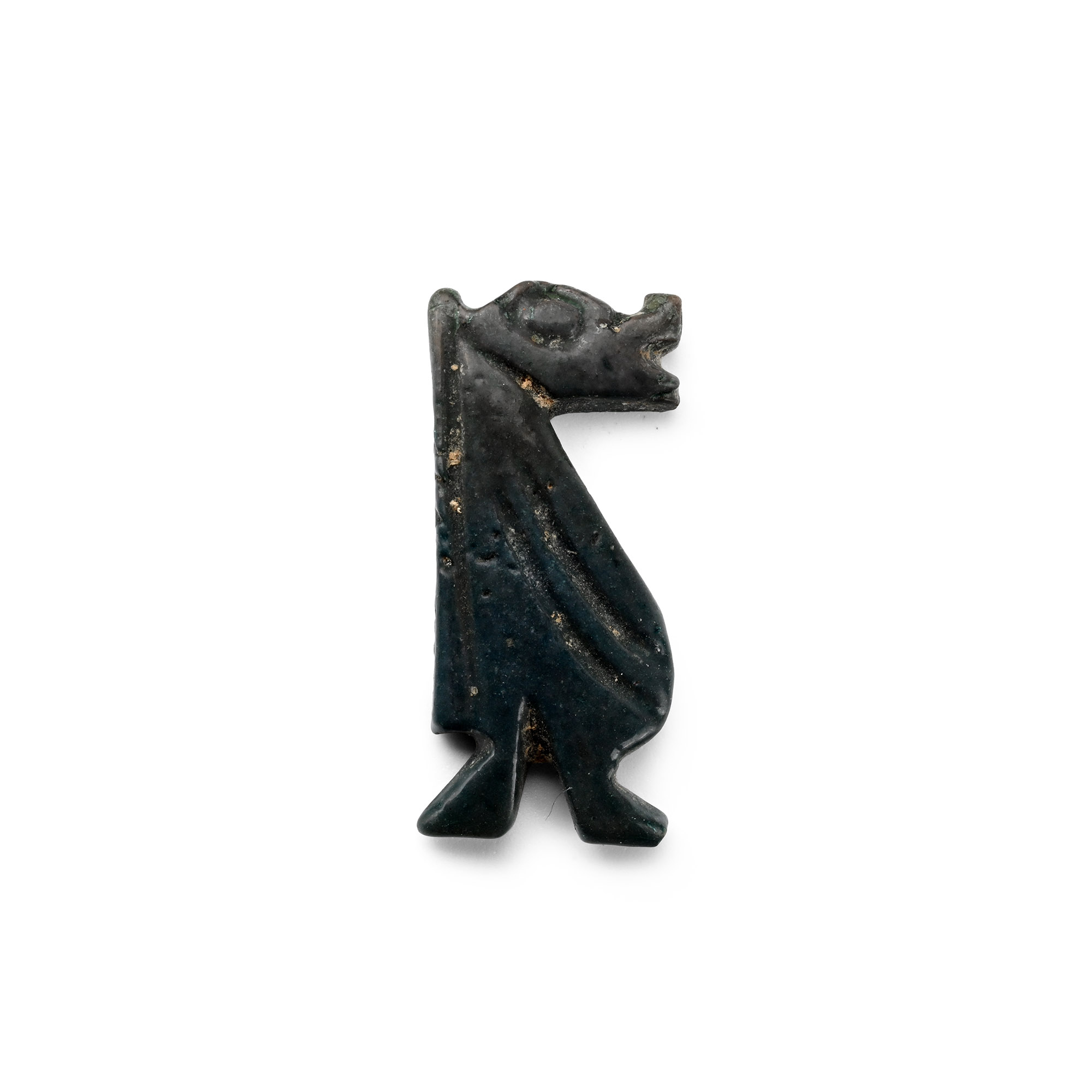 Egyptian Style Deep Blue Glazed Taweret Amulet