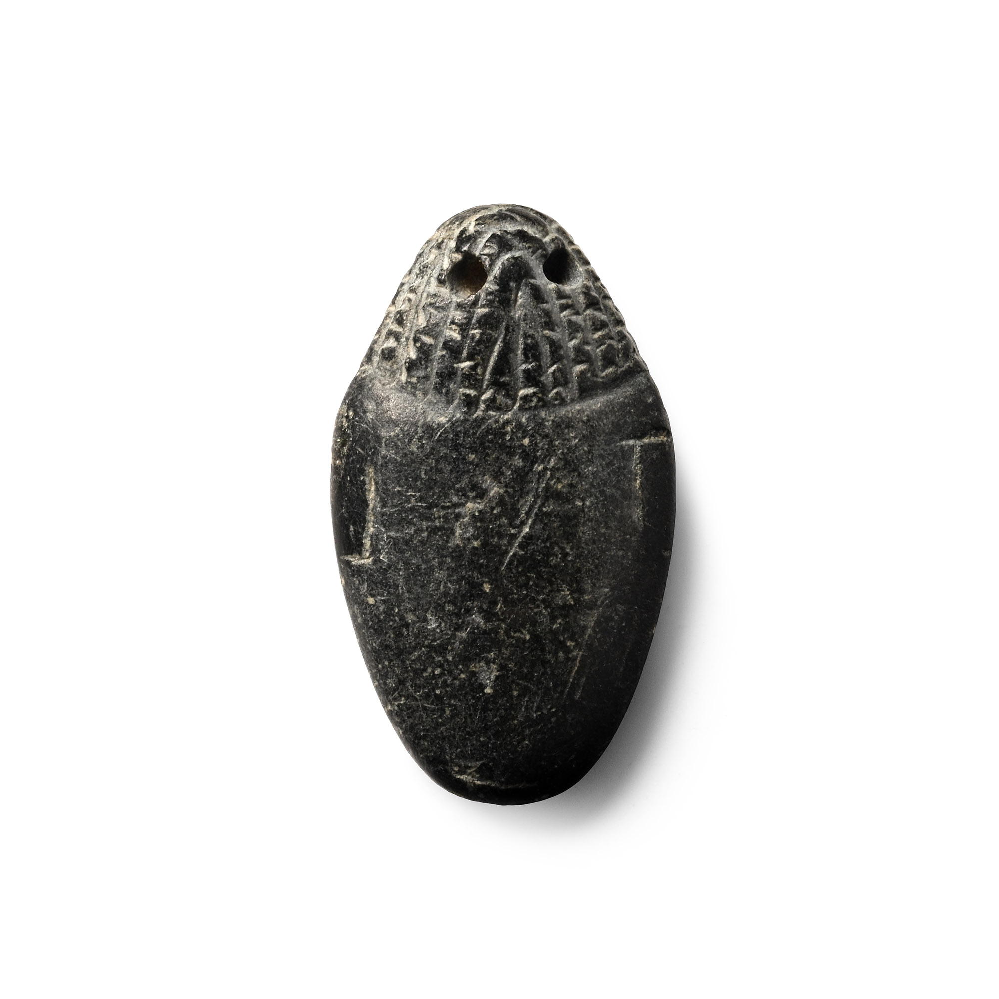 Egyptian Black Stone Heart Amulet