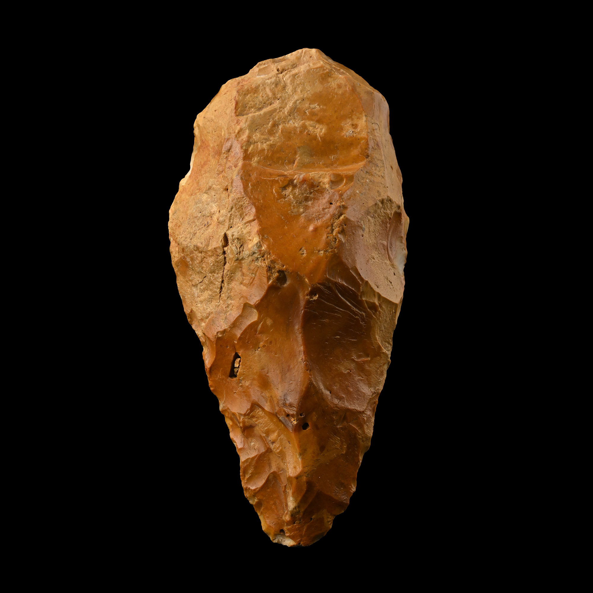 British Stone Age Bifacial Classic Ficron Flint Handaxe