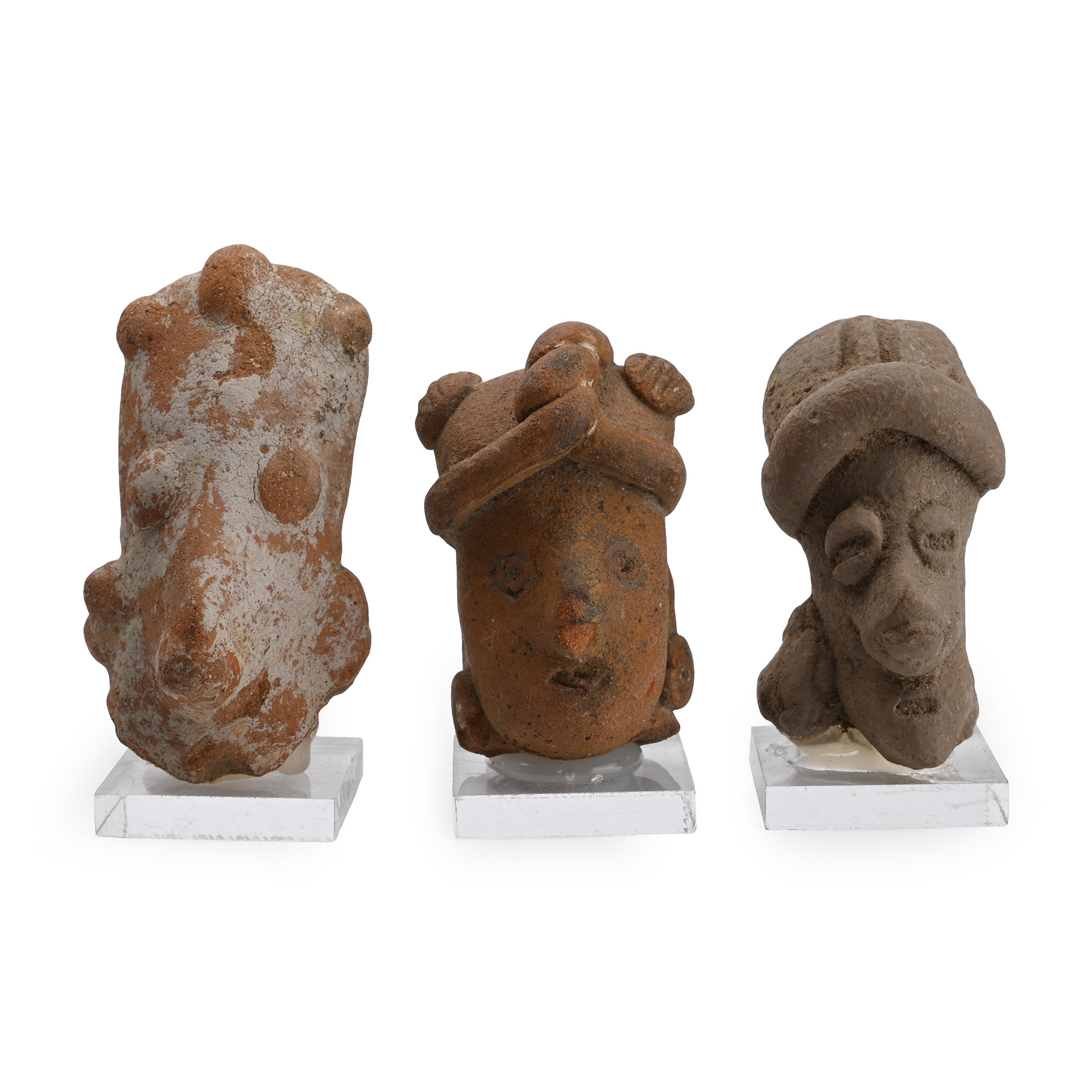 Pre-Columbian Terracotta Figure Head Group