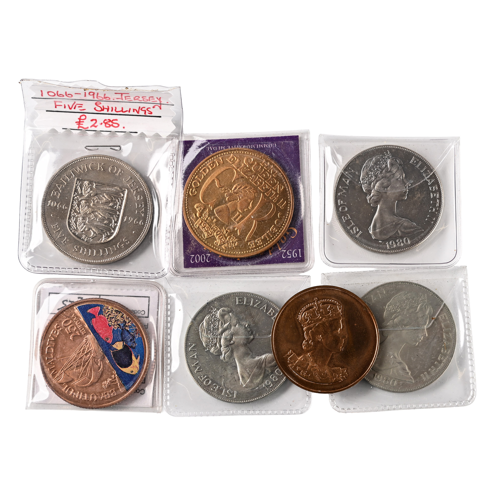 Group of Seven [7] Commonwealth AE and Other Crowns Etc.