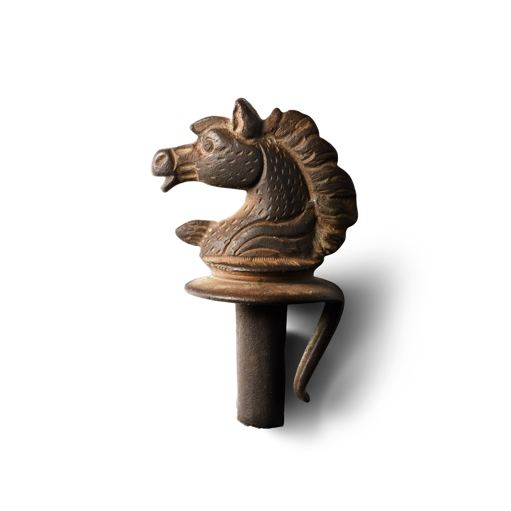 Post Medieval Bronze Horse Head Finial