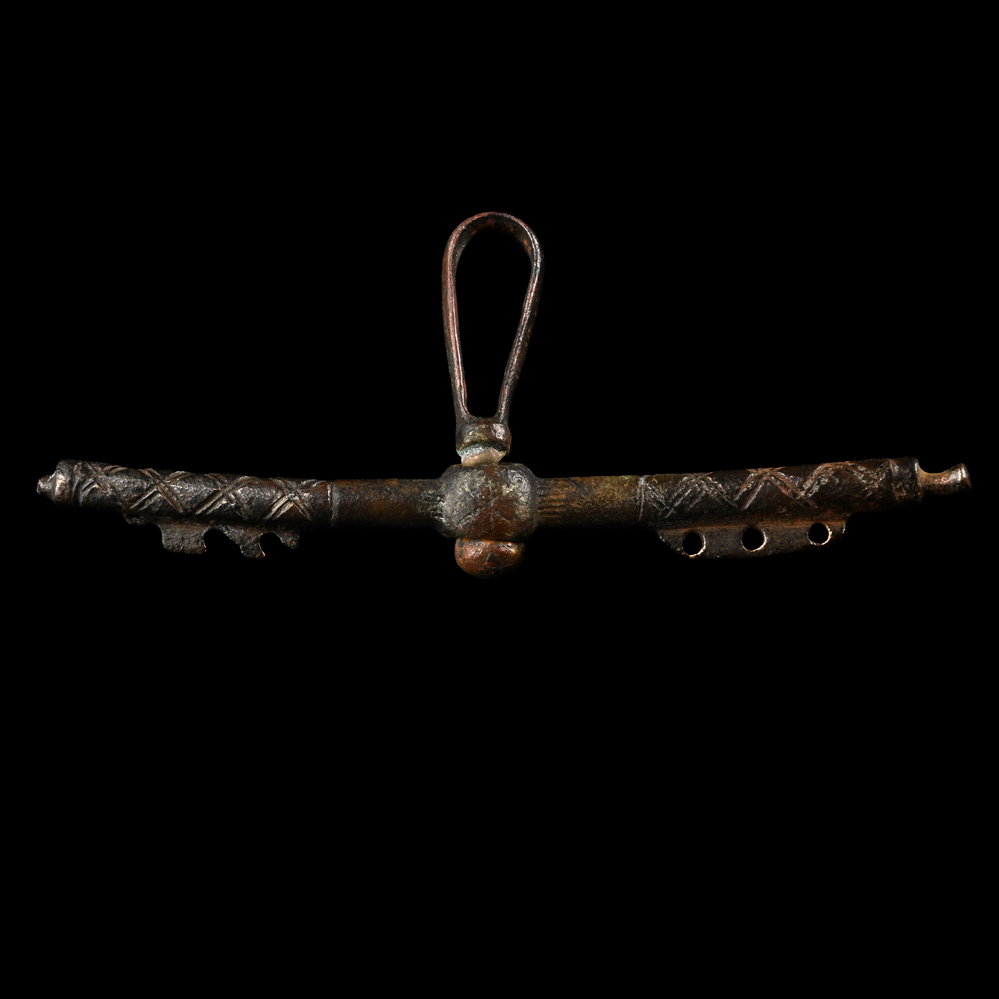 Medieval or Tudor Bronze Purse Bar