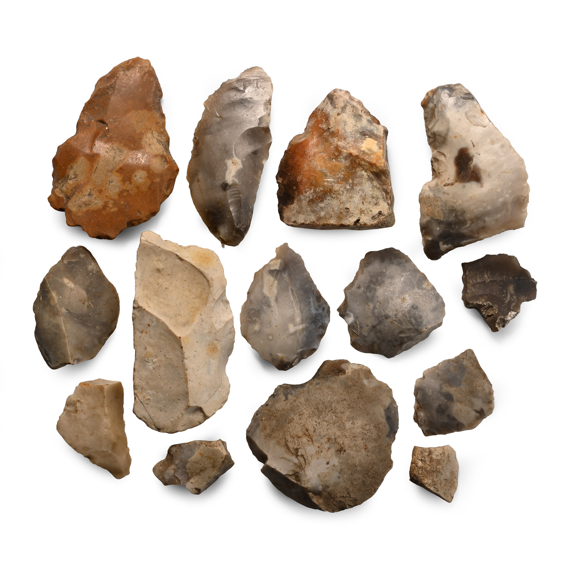 Stone Age Collection of Flint Tools and Implements