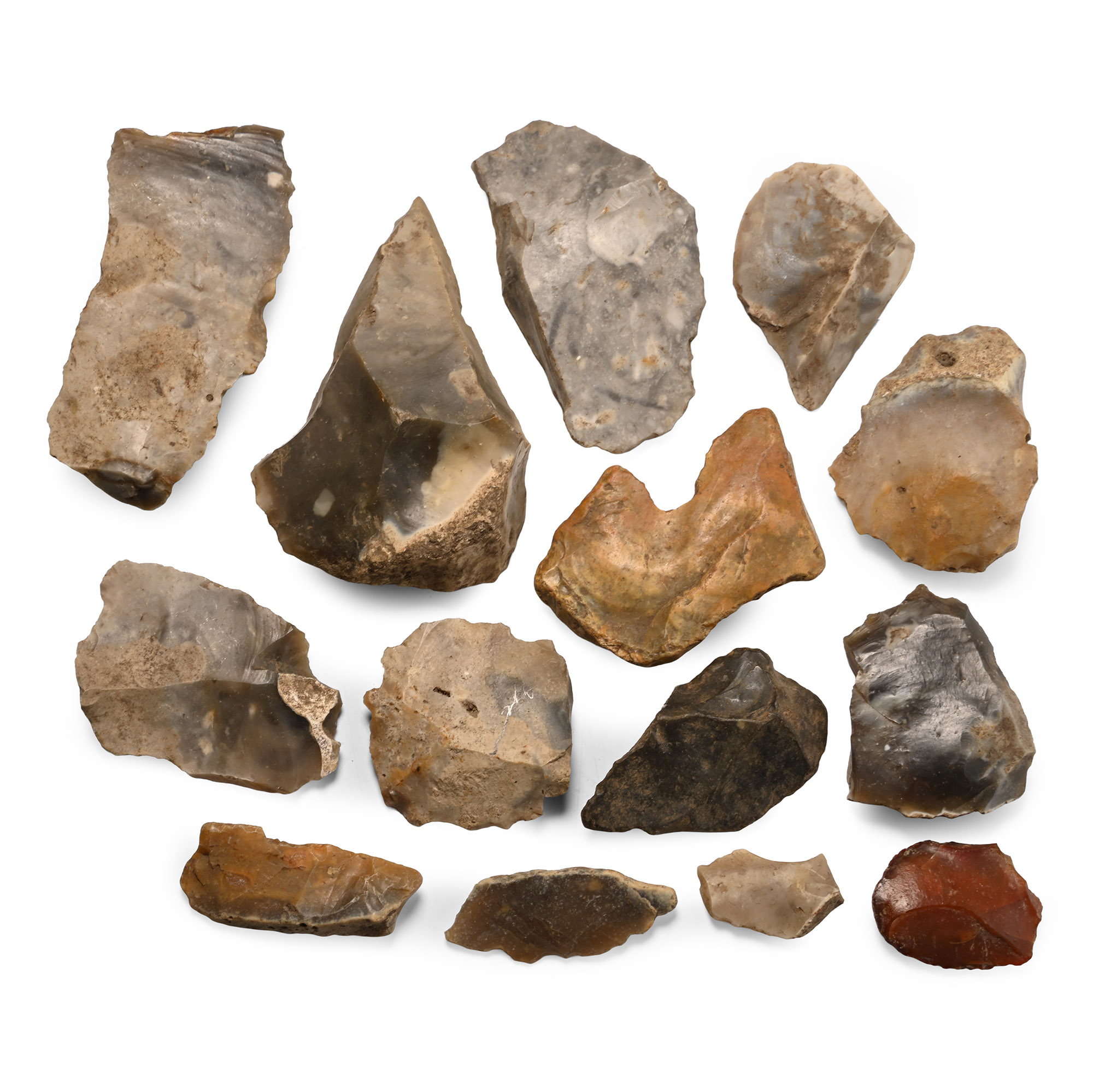 Stone Age Collection of Flint Tools and Implements