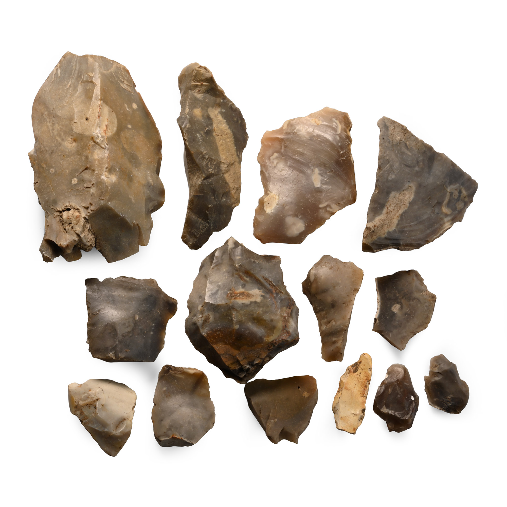 Stone Age Collection of Flint Tools and Implements